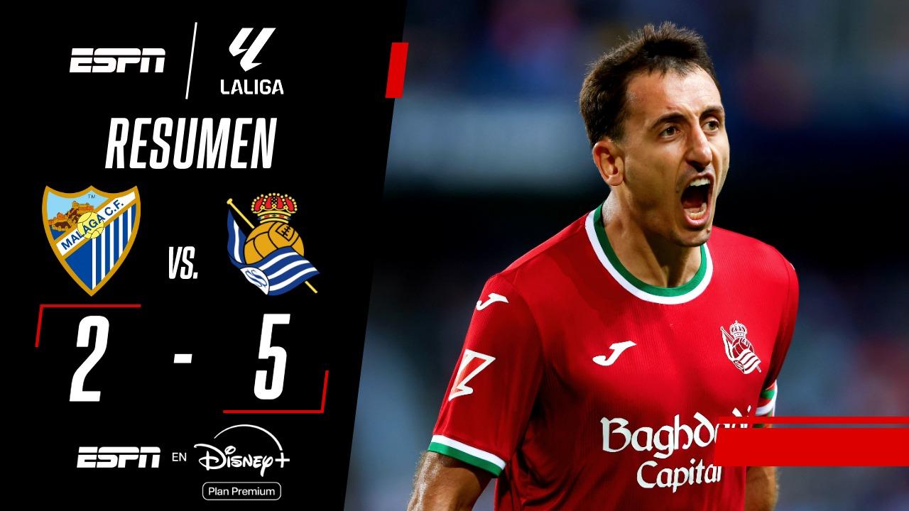 ¡Con doblete de Oyarzabal, Real Sociedad goleó a Málaga en La Rosaleda!