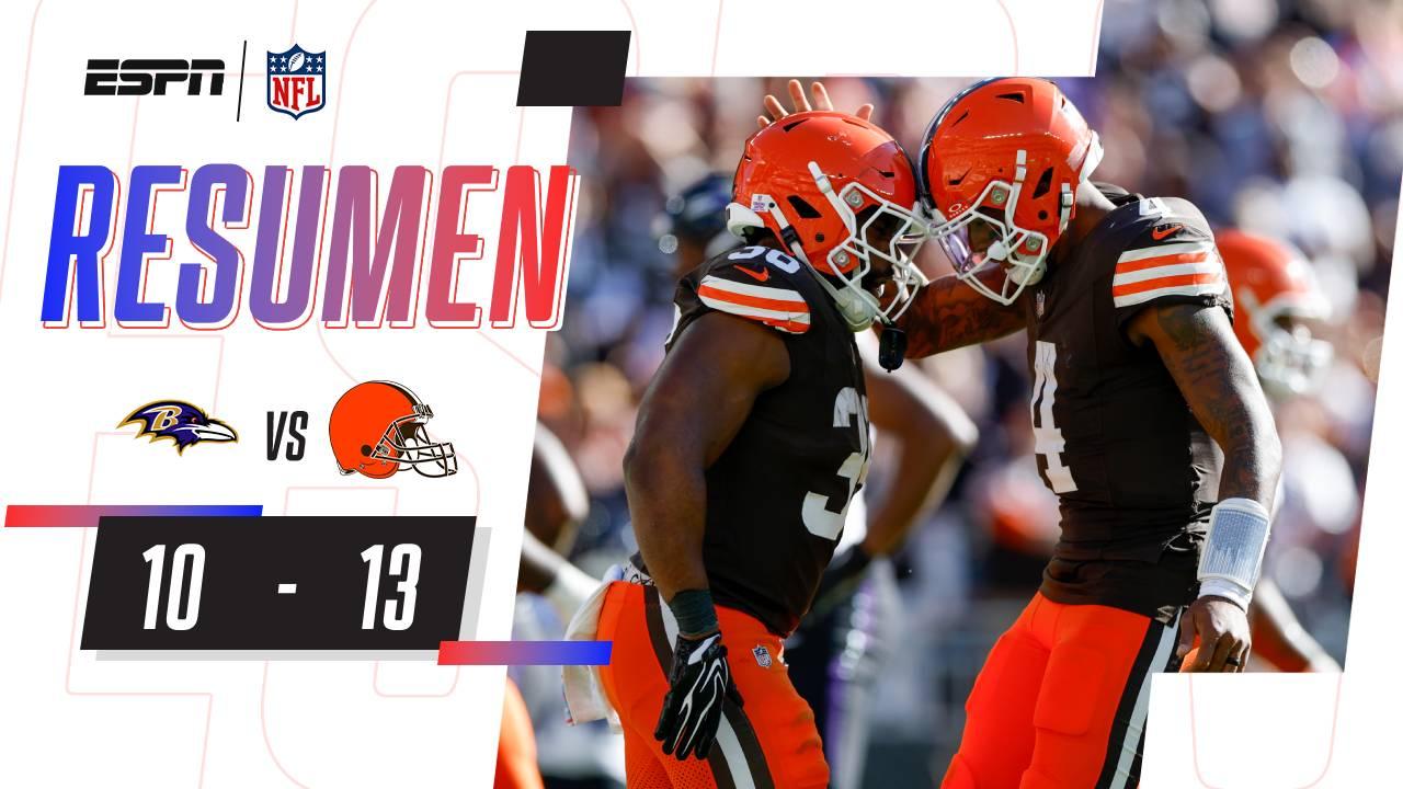 Browns tropiezan a Ravens para tomar el título de su división | NFL | Resumen