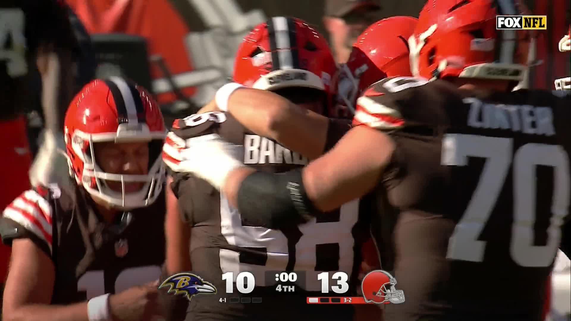 Watson lidera la remontada y los Browns vencen a los Ravens
