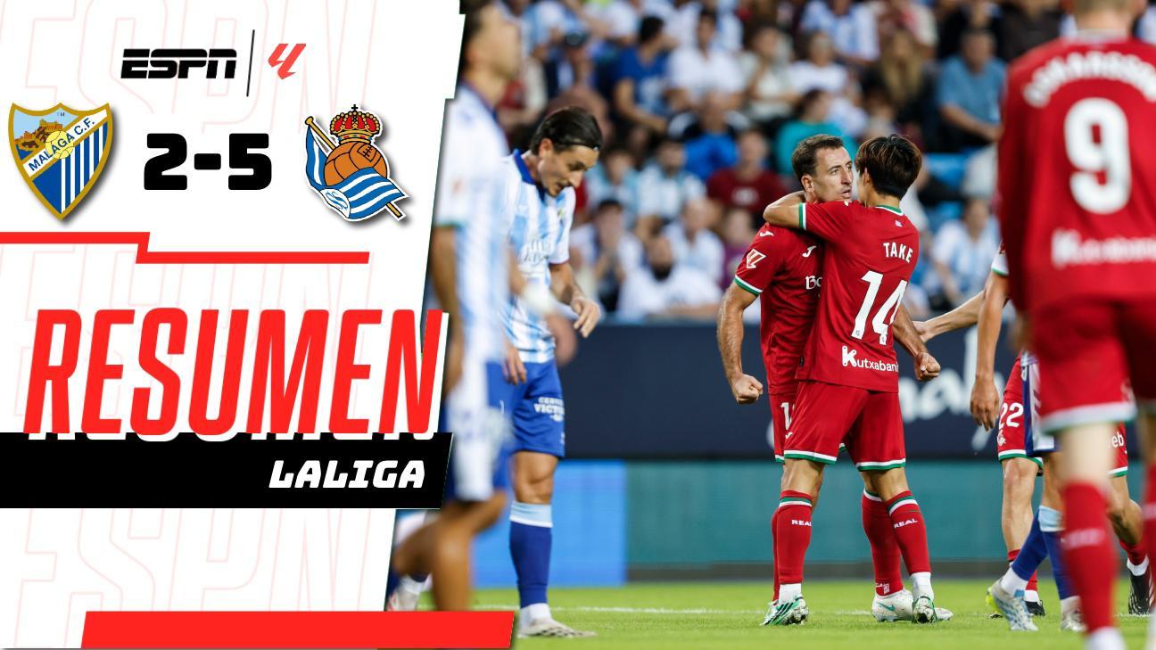 ¡Oyarzabal firma un doblete en la goleada ante el Málaga!