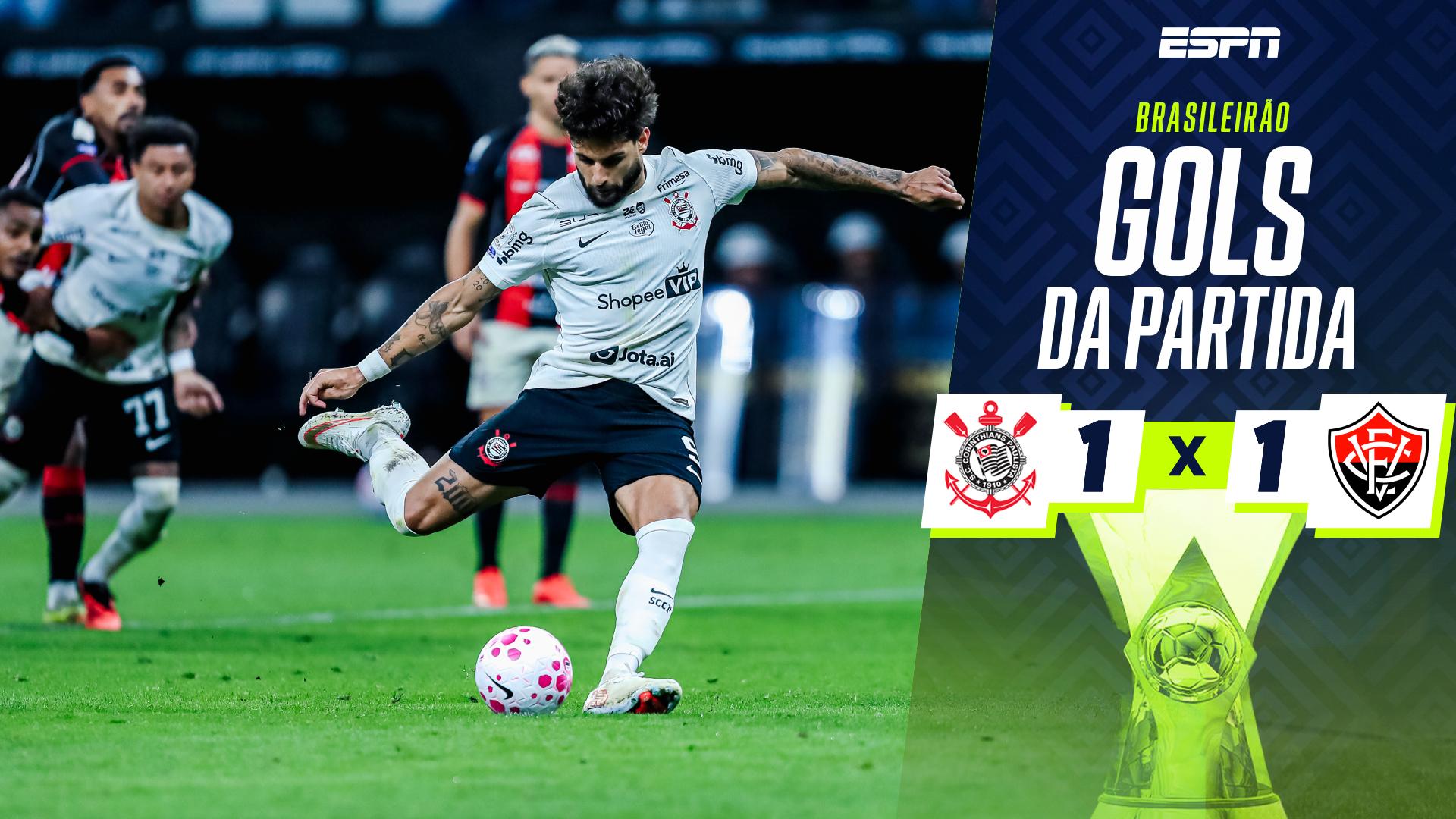 Ruim para os dois! Corinthians e Vitória só empatam na Neo Química Arena; VEJA os gols