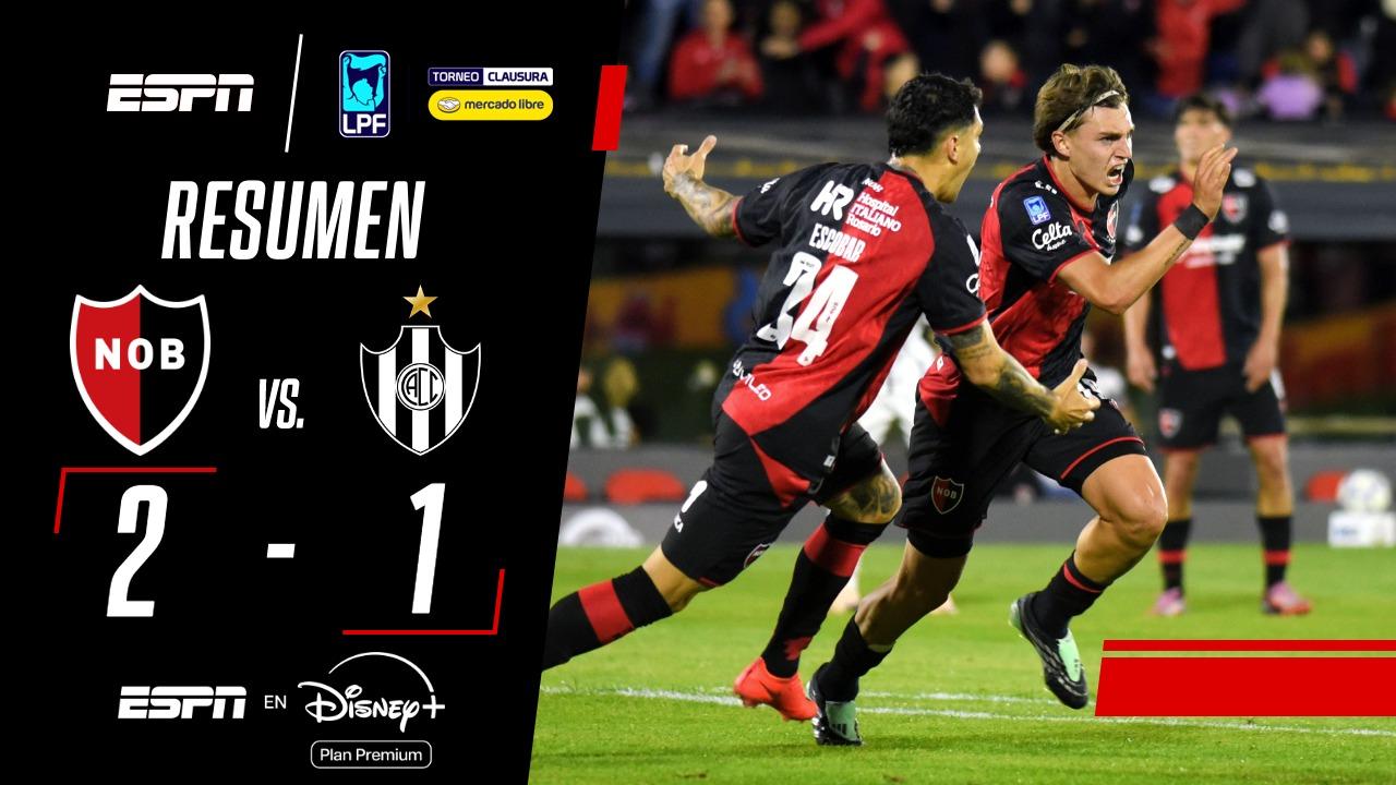 Newell's venció 2-1 a Central Córdoba en Rosario