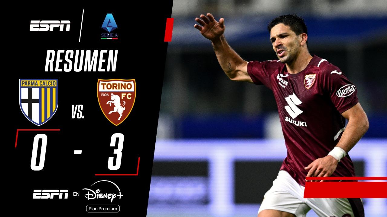 ¡Torino goleó a Parma con un doblete de Simeone!