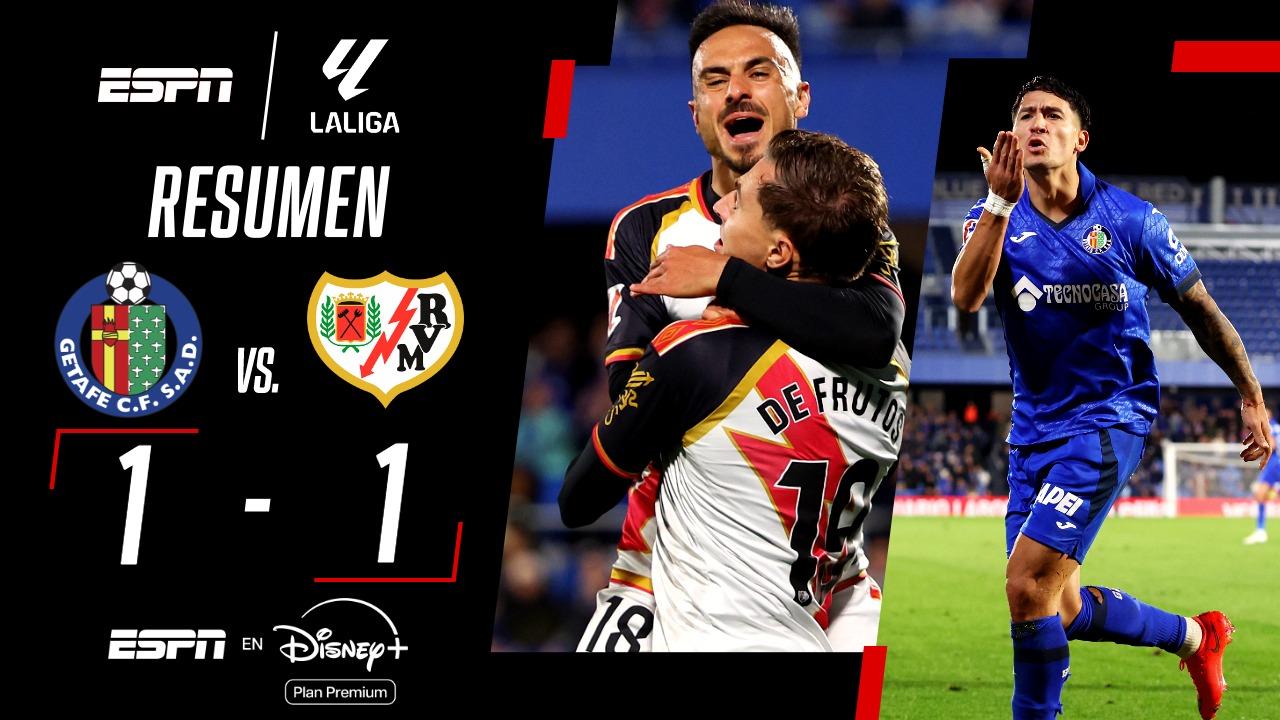 ¡Con el brillo de Satriano, Getafe rescató un punto ante Rayo Vallecano!