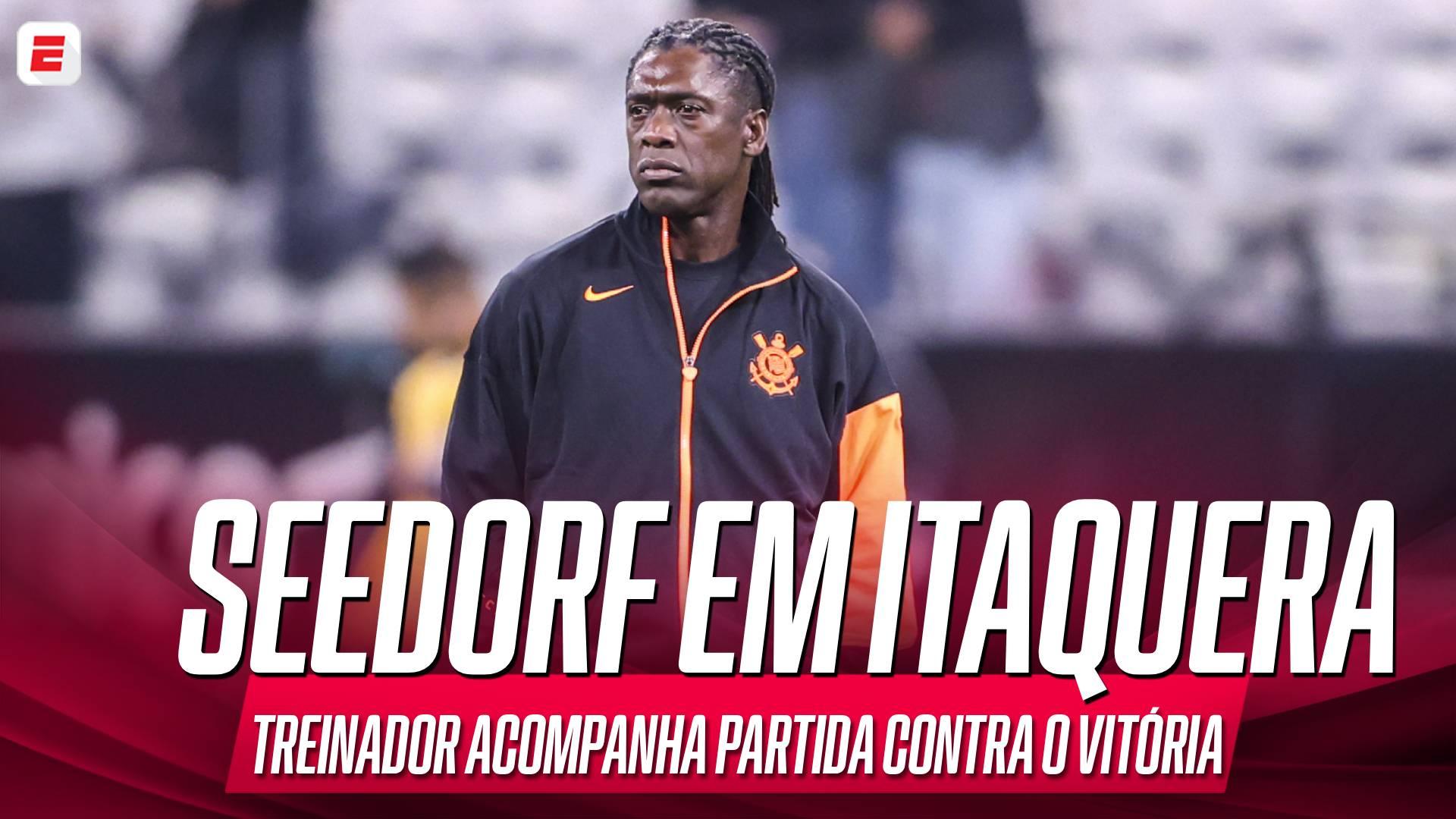 Seedorf na Neo Química Arena! Holandês acompanha partida contra o vitória na Neo Química Arena