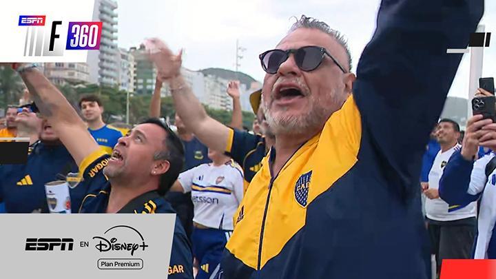 Los hinchas de Boca y un banderazo en Copacabana