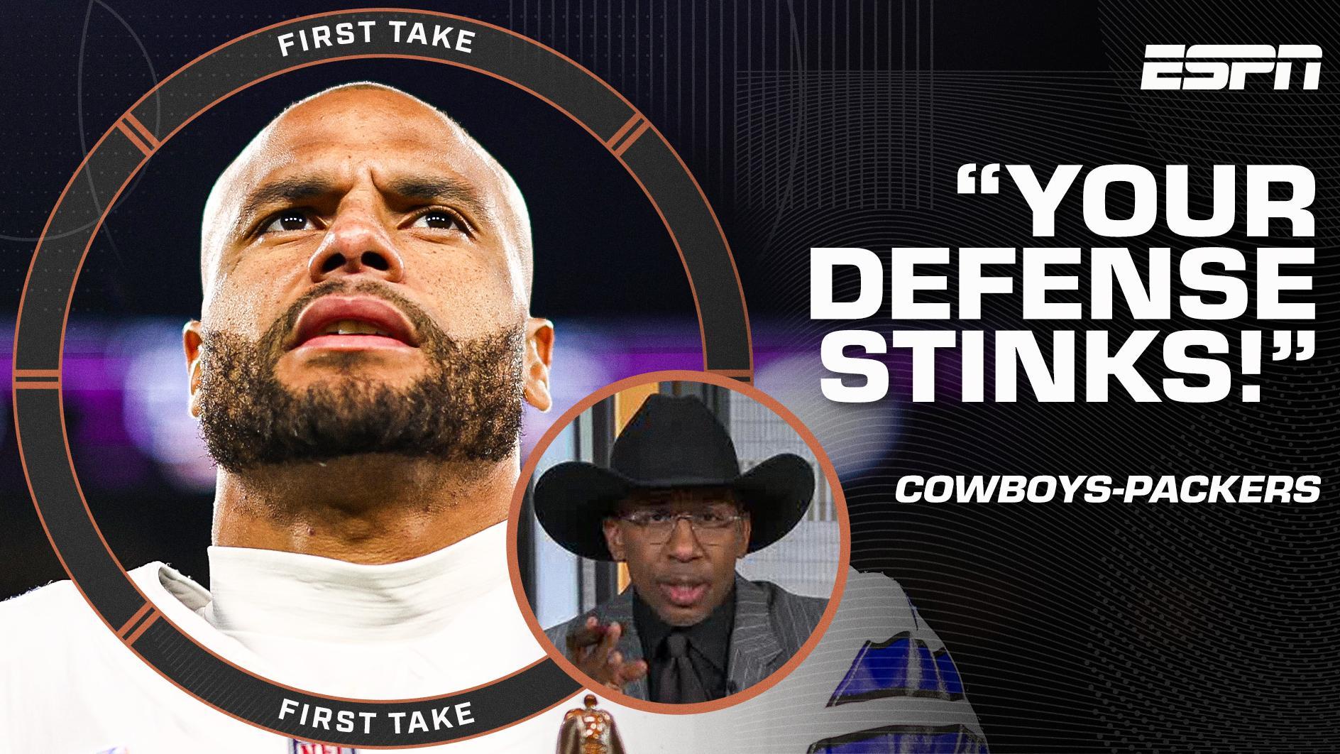 'TONY ROMO HAS A BETTER PLAYOFF RECORD THAN DAK!' - Stephen A. on Cowboys