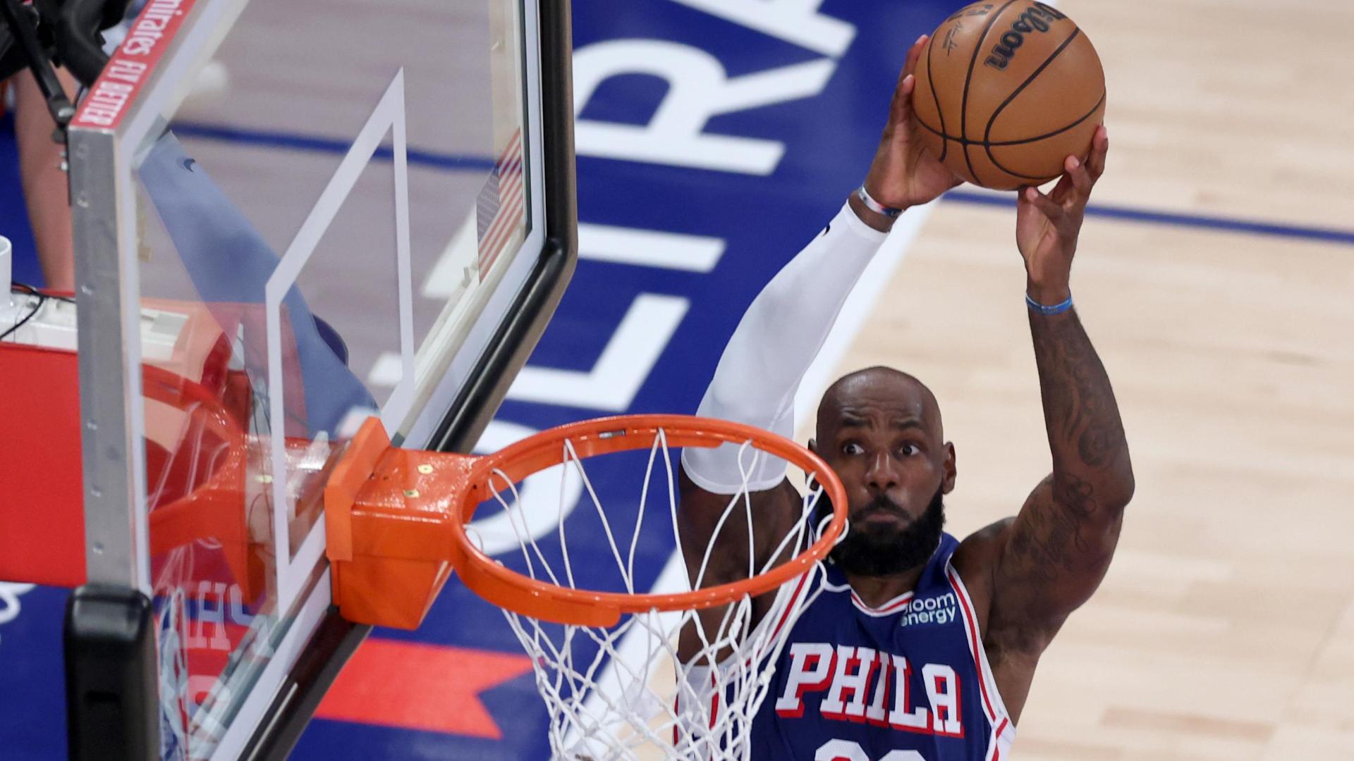 76ers win opening game with LeBron James and Jaylen Brown, beating NBA champion Knicks 106-100