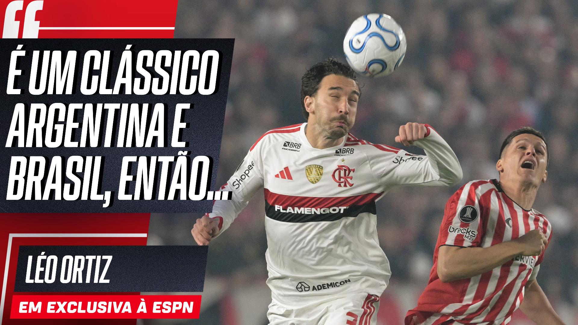 Léo Ortiz projeta Flamengo x Estudiantes e responde sobre 'rivalidade' com equipe argentina: 'É um clássico Argentina e Brasil'; VEJA