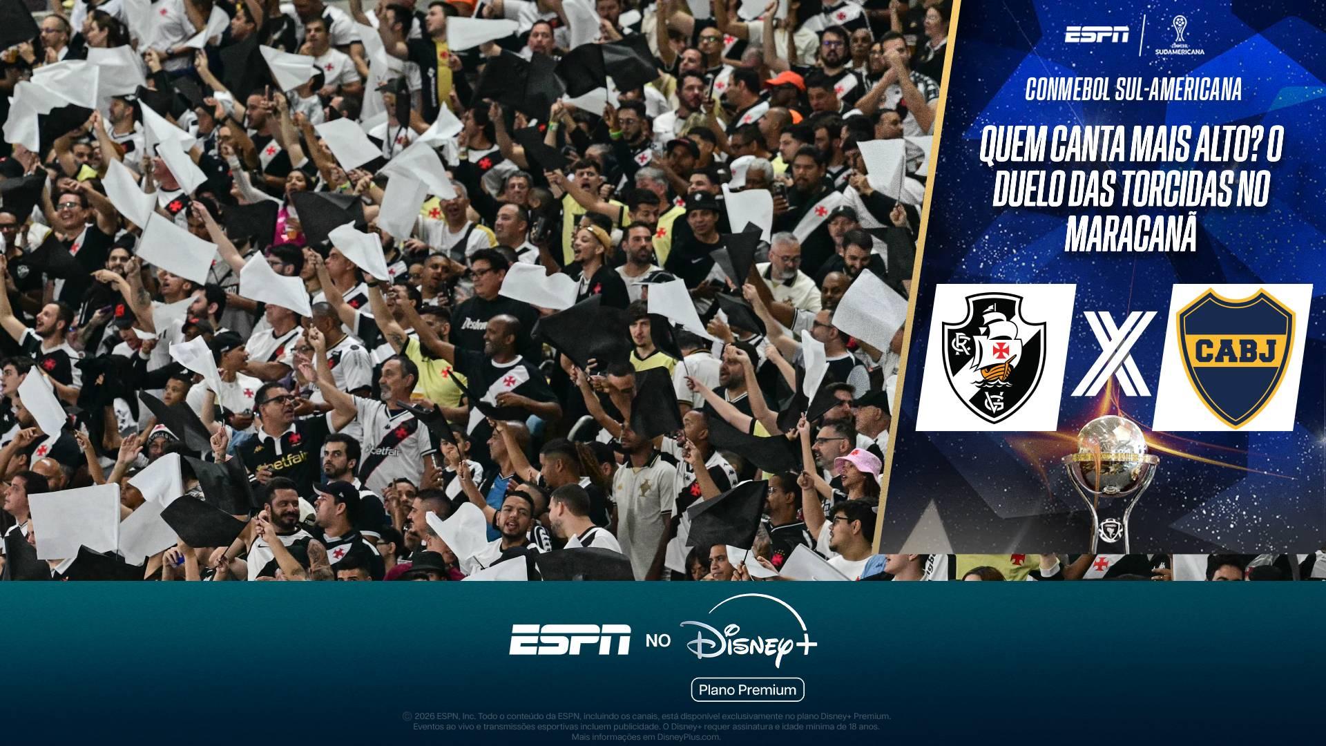 Torcidas do Vasco e do Boca 'duelam no grito' em pleno Maracanã antes de partida da Sul-Americana