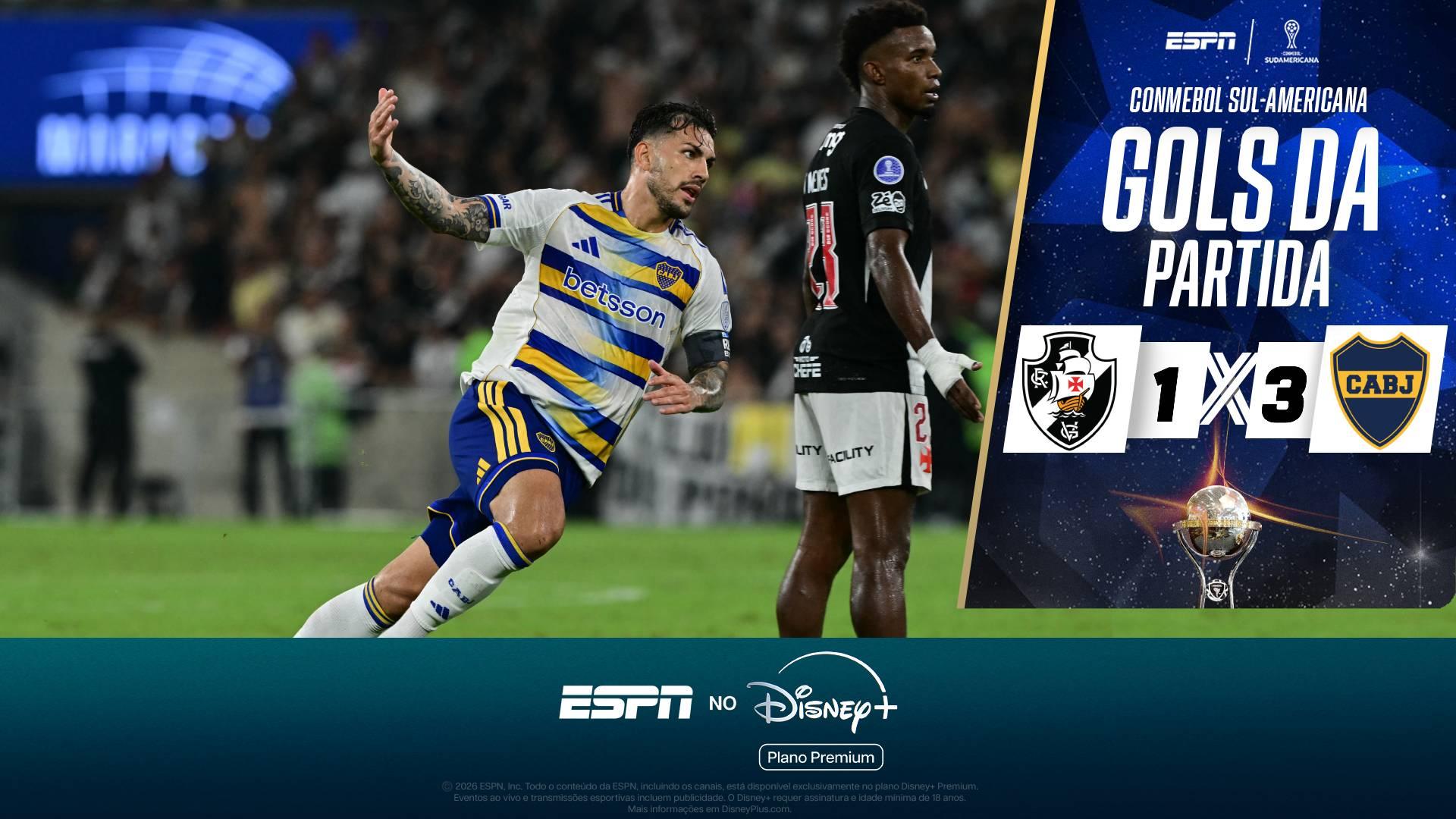 Boca Juniors elimina Vasco na Sul-Americana com 'milagre' de Paredes e engole o Maracanã; VEJA o gols