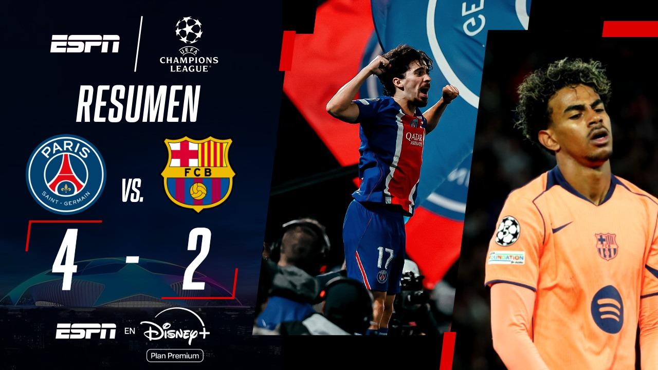 ¡4-2! PSG le ganó un partidazo a Barcelona en la Champions League