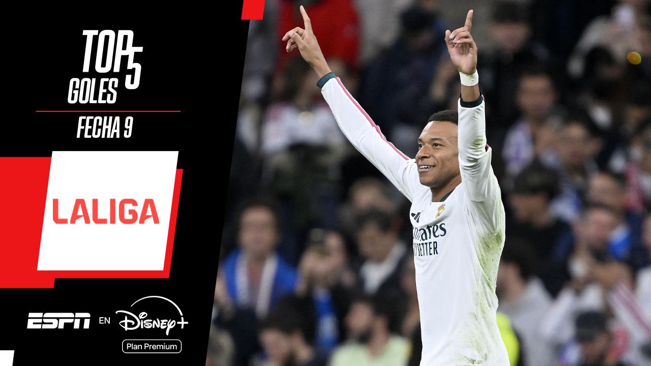 Mbappé brilló y conquistó el Top5 de goles de la fecha 9 de La Liga