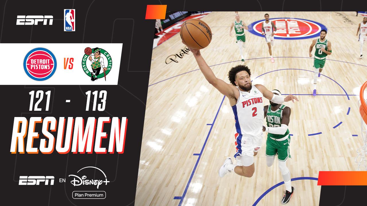 ¡Los Pistons arrancaron la NBA con una gran victoria ante los Celtics!