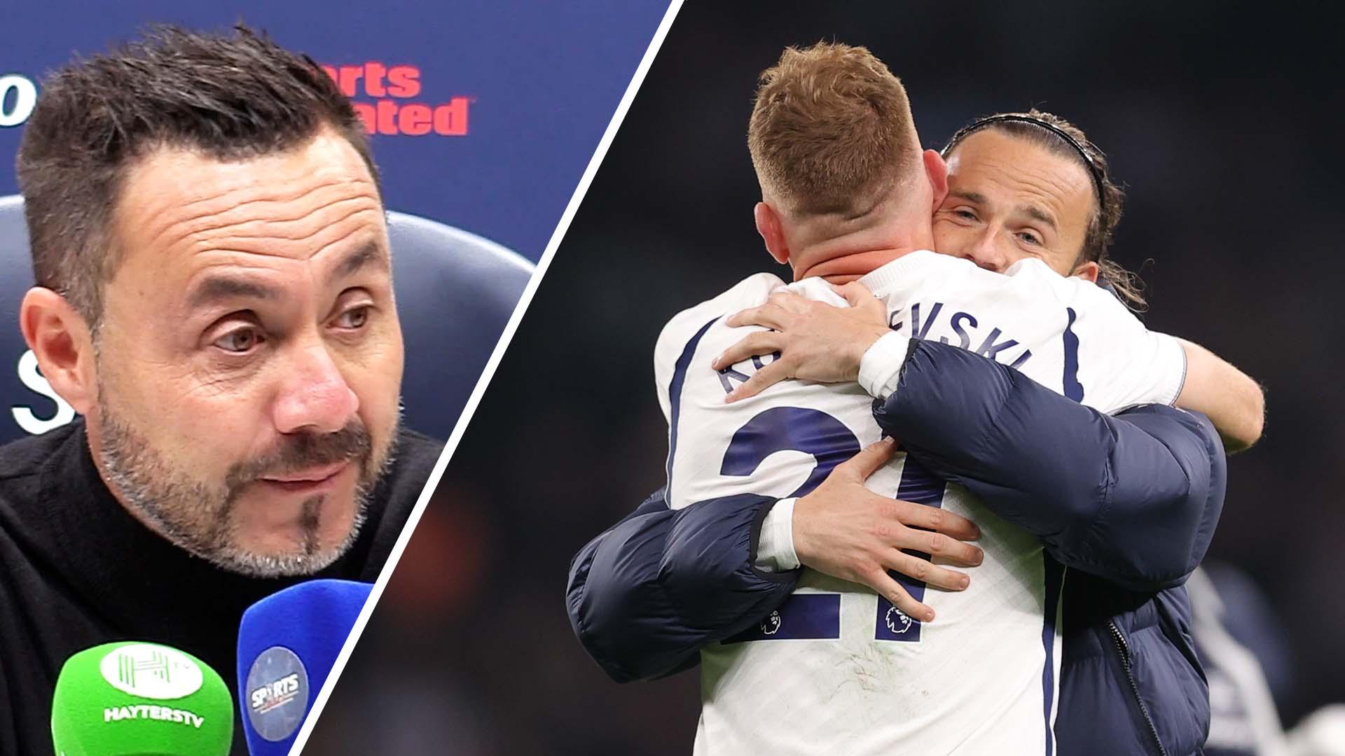 De Zerbi: I decided to bring Kulusevski on for the Tottenham fans
