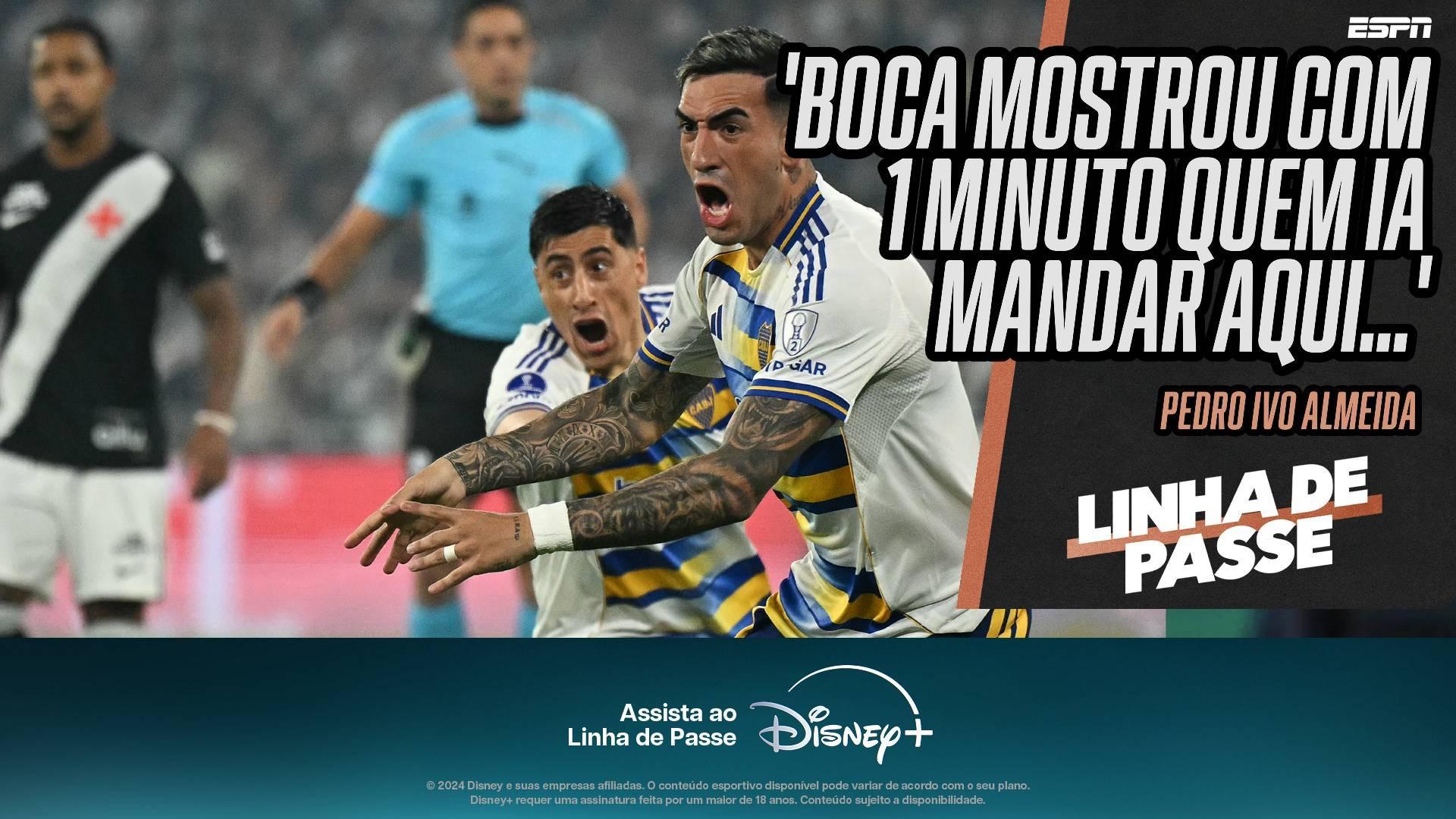 Pedro Ivo analisa eliminação 'amarga' do Vasco no Maracanã: 'Boca com um minuto de jogo mostrou quem ia mandar aqui'