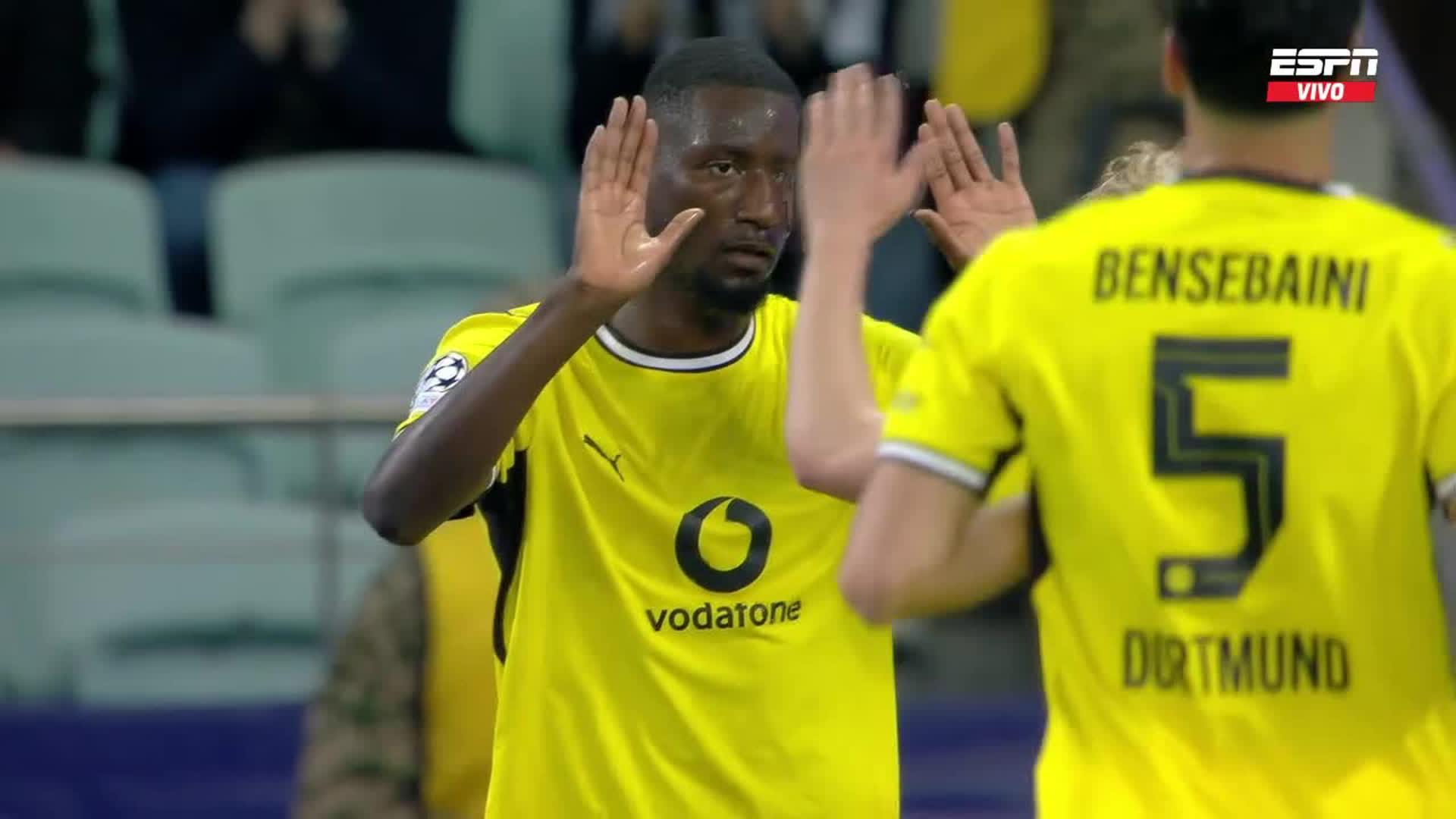 ¡Serhou Guirassy y el 1-0 del Dortmund en la Champions!