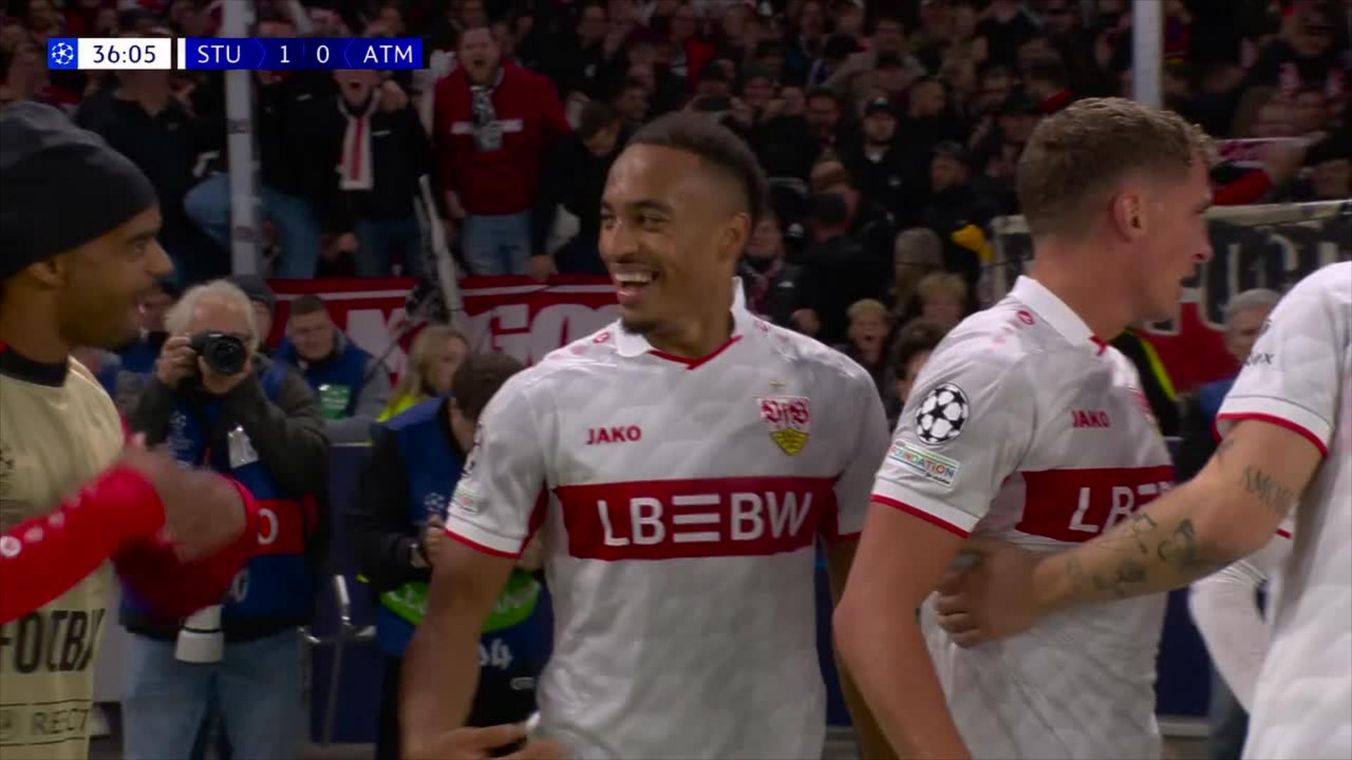 ¡Linda pisada de Leweling y gol ante Atlético de Madrid!