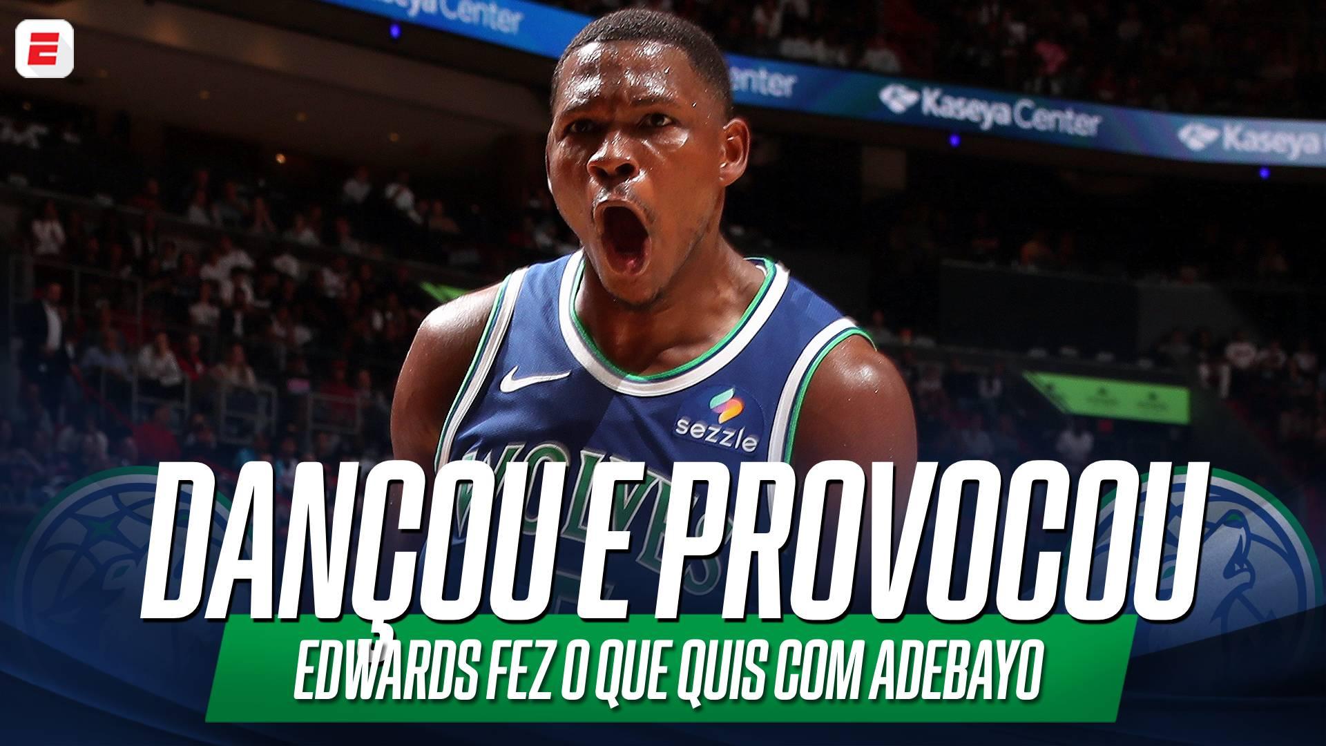 Chamou pra dançar! Edwards faz linda cesta para cima de Adebayo e sai provocando; VEJA