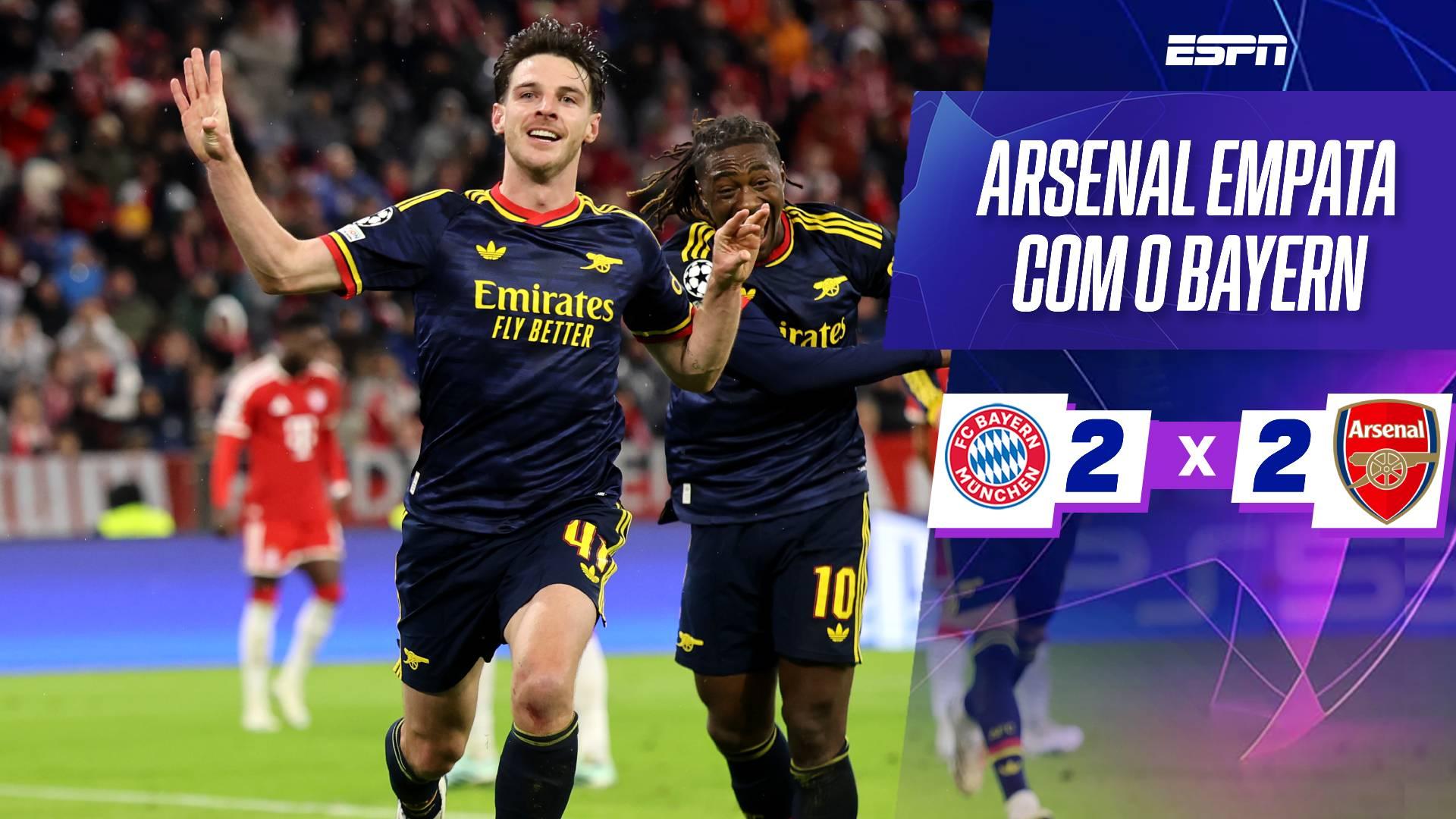 Arsenal arranca empate contra o Bayern de Munique na Alemanha em jogaço na Champions League