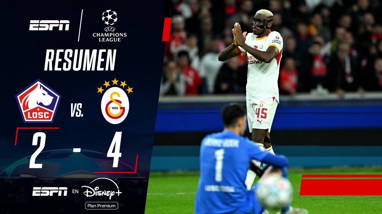 ¡Partidazo de Champions: Galatasaray venció 4-2 a Lille!