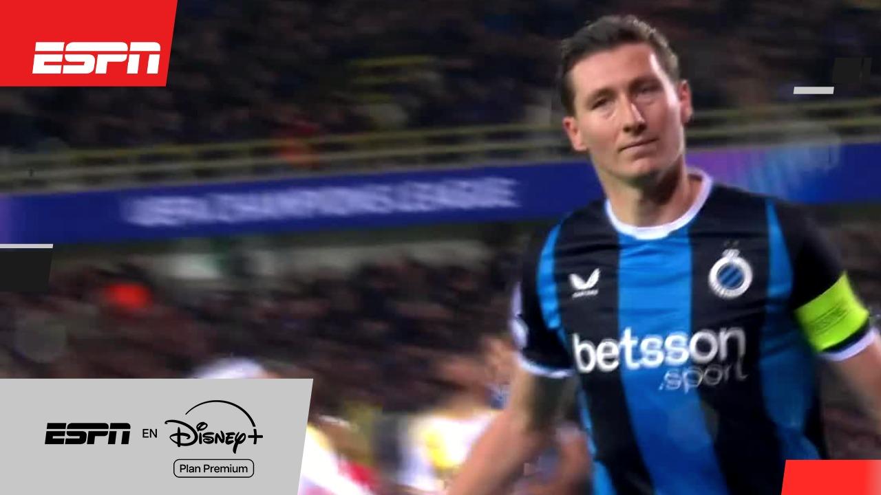 ¡Al final del primer tiempo! Hans Vanaken anotó para el Brujas contra el Lens en la Champions League