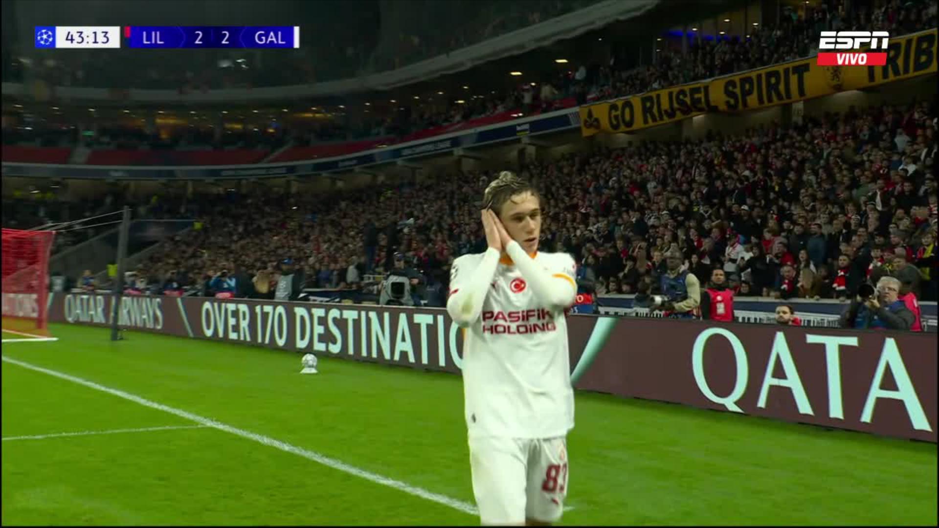 ¡Empató Galatasaray! Jugada magistral de Sallai y cabezazo de Batrakov para el 2-2