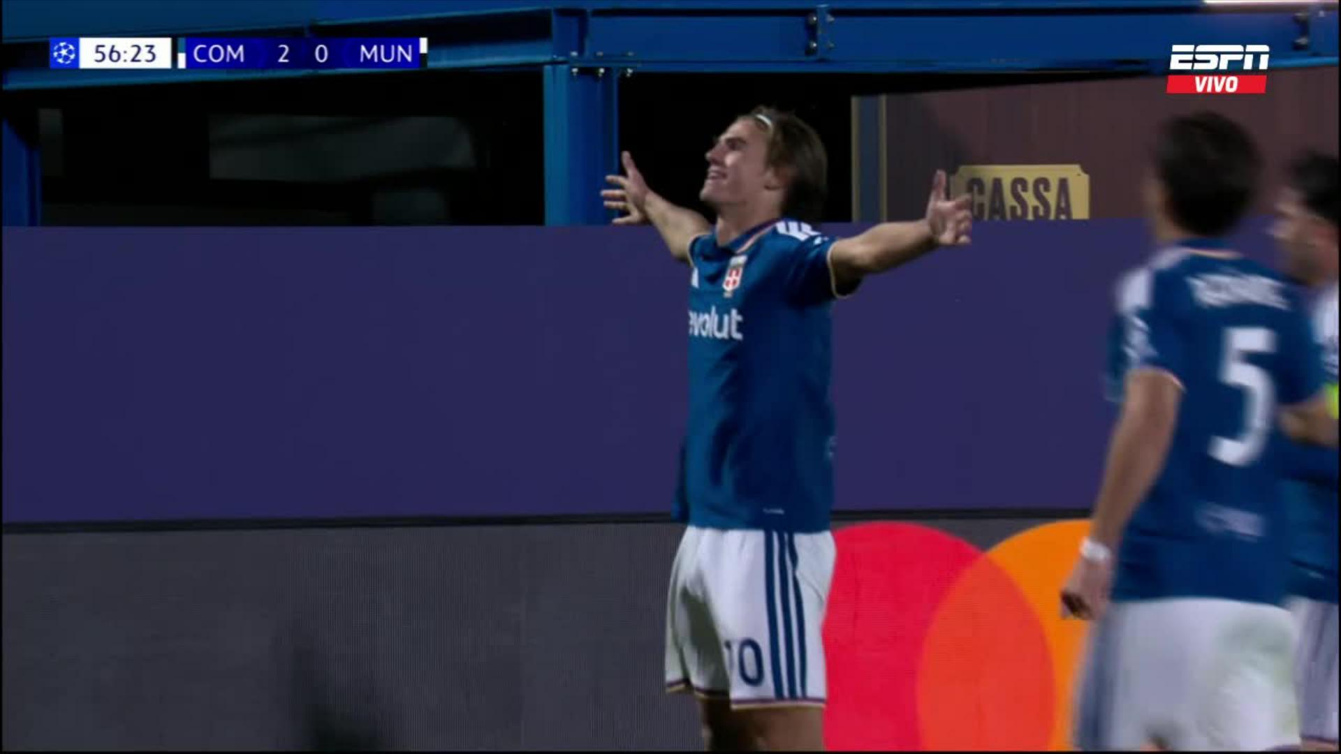 Partido liquidado: Nico Paz puso el 3-0 ante Manchester United en la Champions