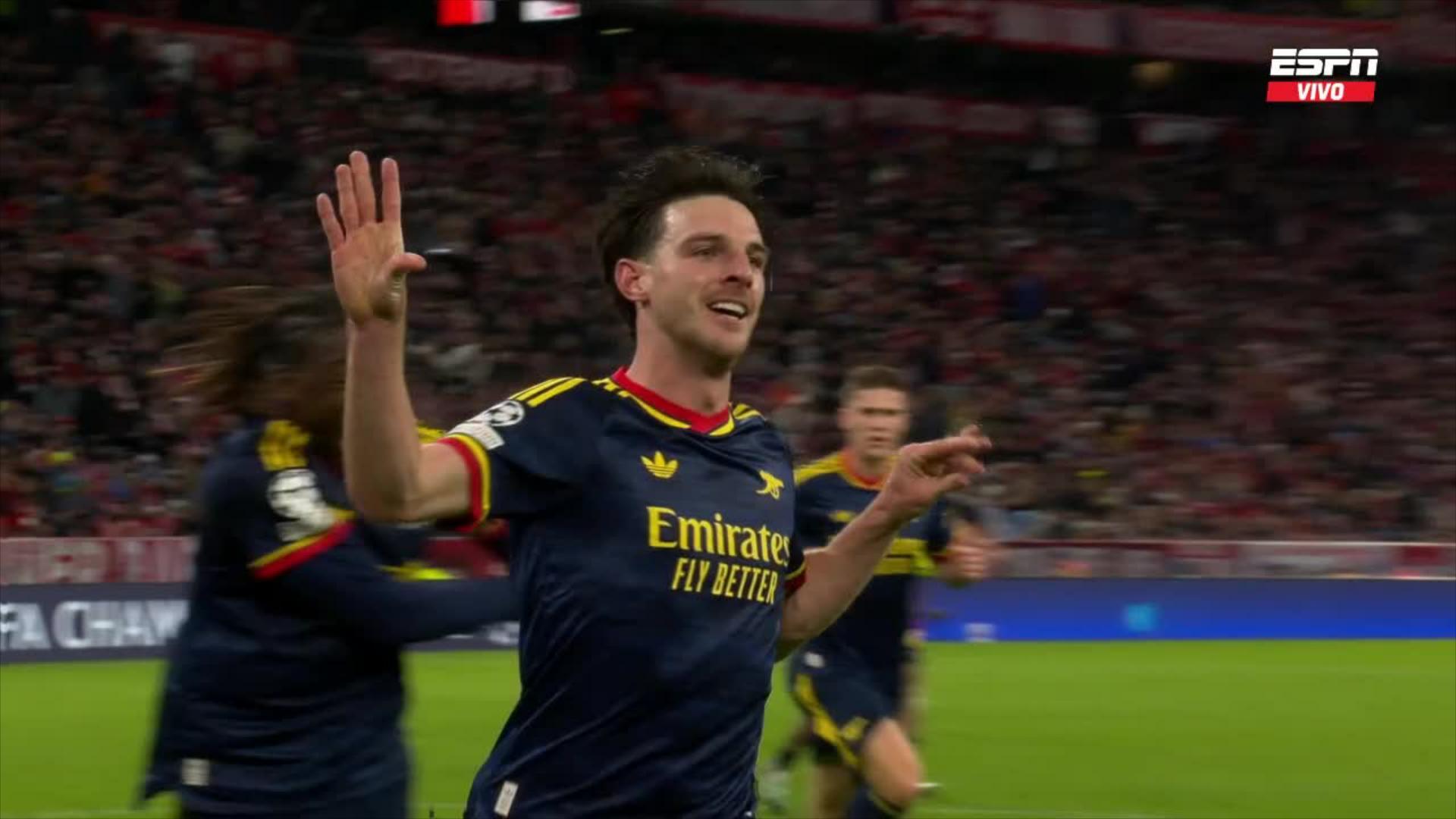 ¡2-2! Rice venció a Neuer y empató para Arsenal