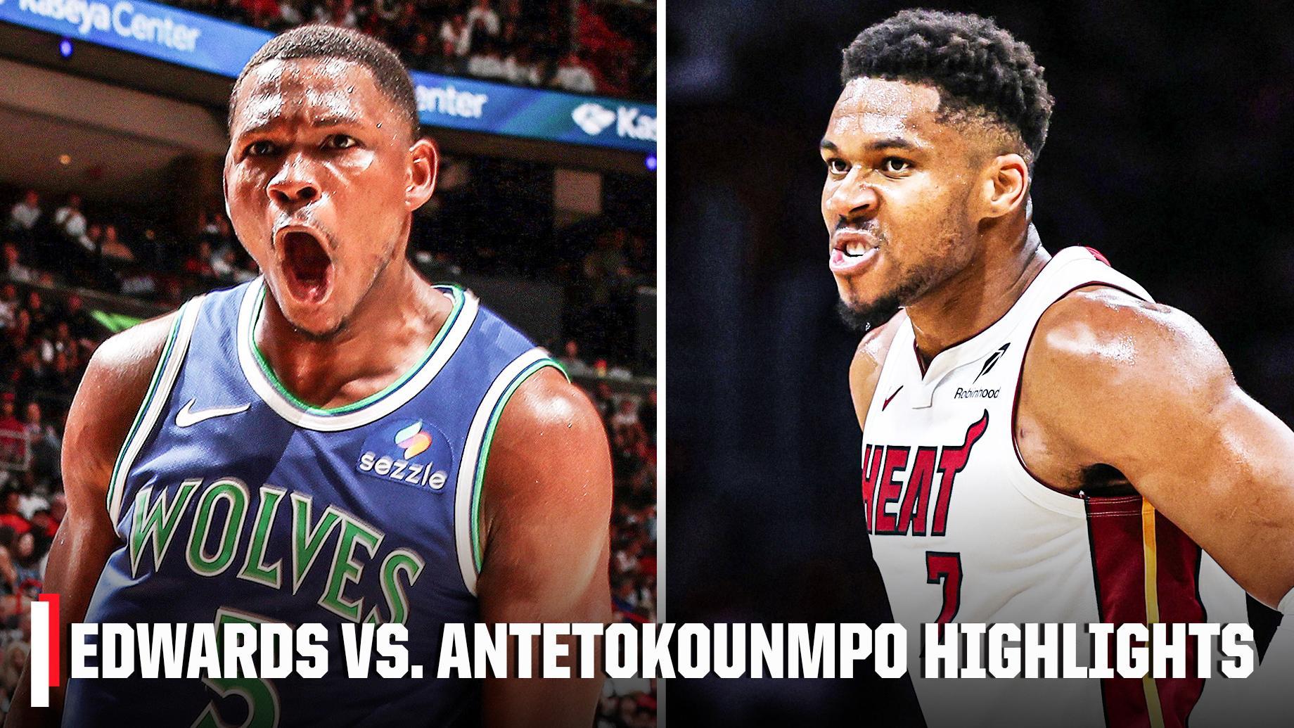Ant-Man vs. The Greek Freak: Edwards & Antetokounmpo combine for 80 PTS | NBA on ESPN