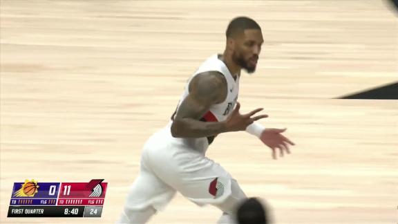 Damian Lillard delivers first triple in return to Blazers - ESPN Video