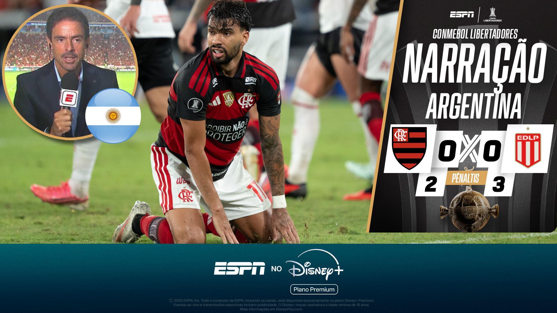 'O herói da noite se chama Muslera': VEJA a narração de Mariano Closs, da ESPN Argentina, na eliminação do Flamengo