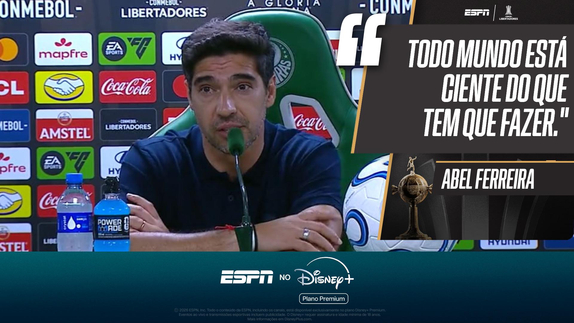 Superstição? Abel Ferreira explica motivo de não ter visto os pênaltis da vaga para a final da Libertadores