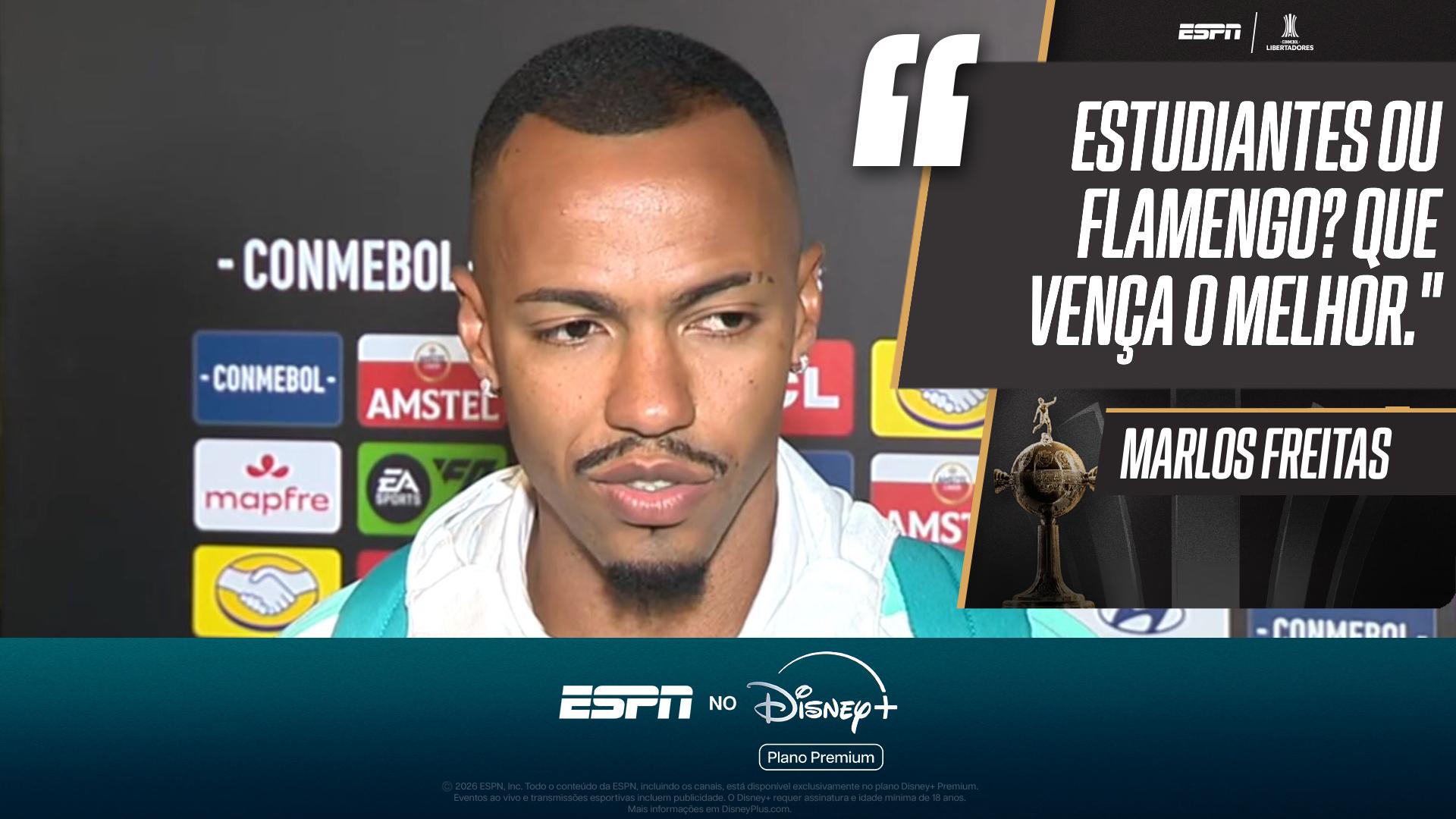 Estudiantes ou Flamengo? Marlon Freitas evita escolher rival na final da Libertadores: 'Que vença o melhor'
