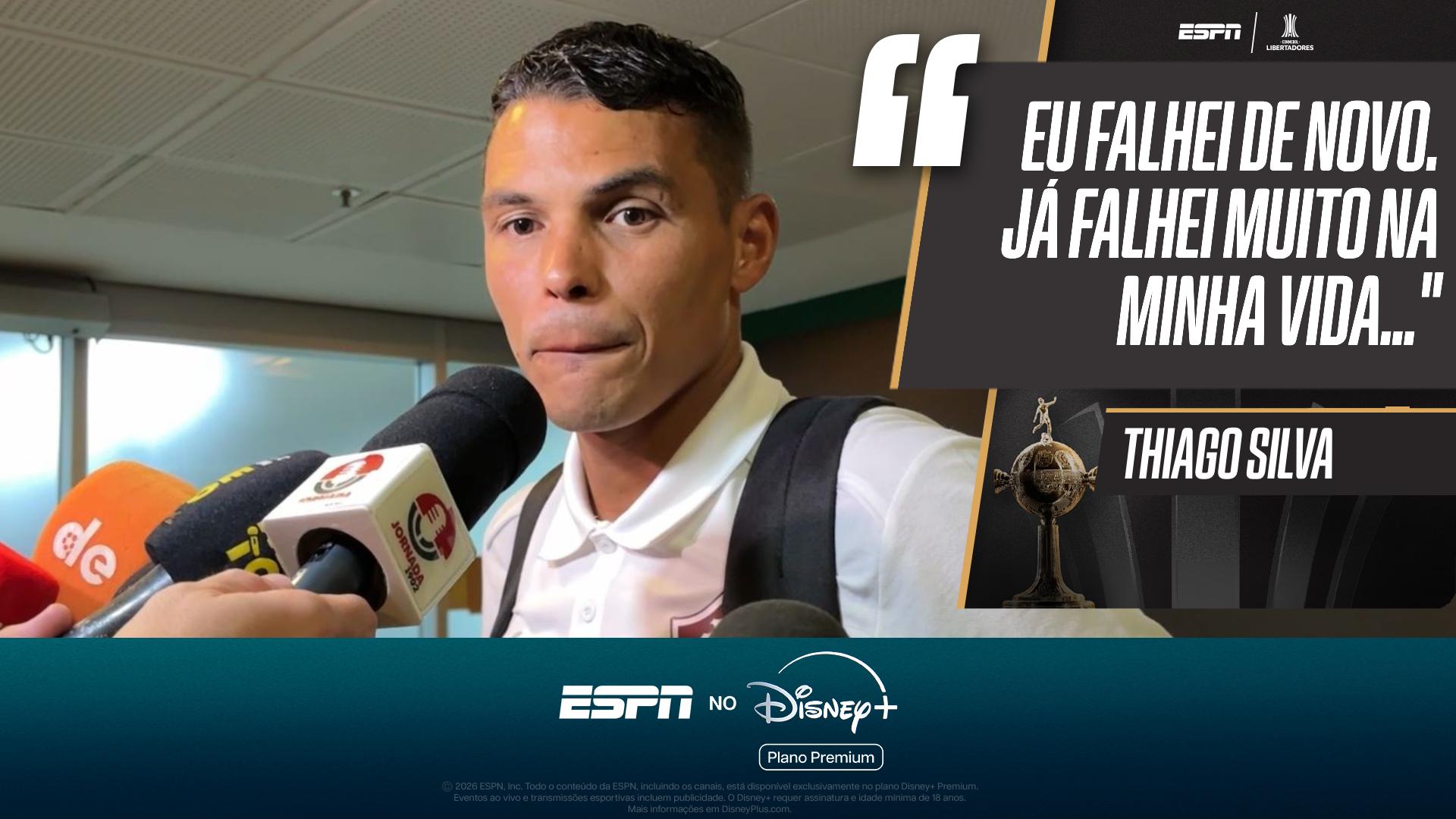 Thiago Silva assume a responsabilidade por eliminação do Fluminense: 'Eu falhei de novo'