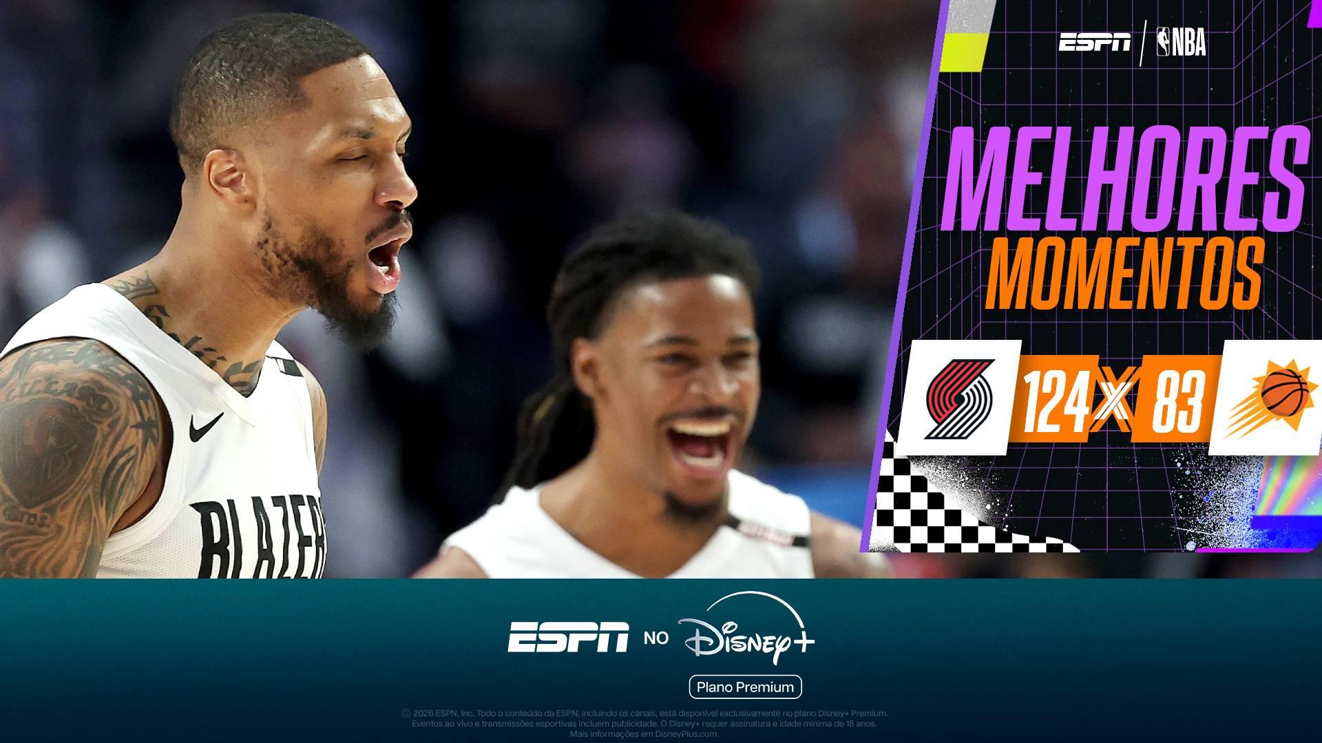 Trail Blazers têm início arrasador em estreia de Lillard e Ja Morant contra os Suns