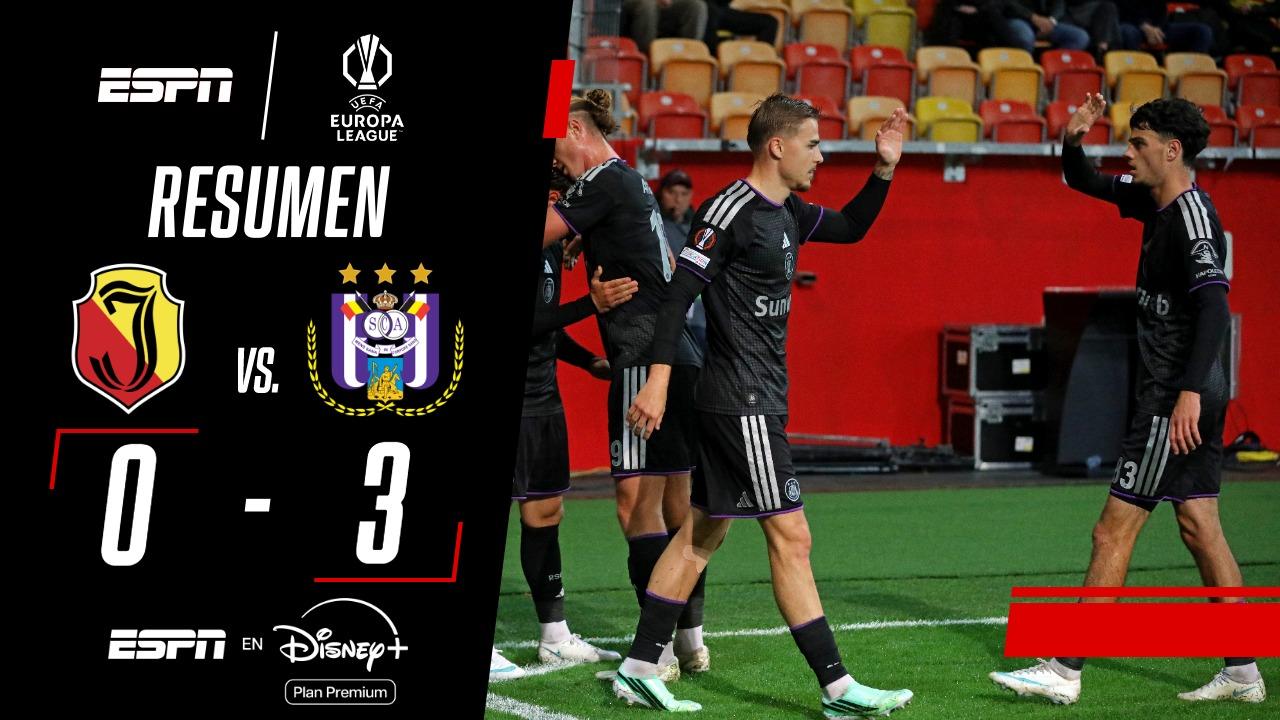 Anderlecht pisó fuerte en Polonia y goleó a Jagiellonia en la Europa League