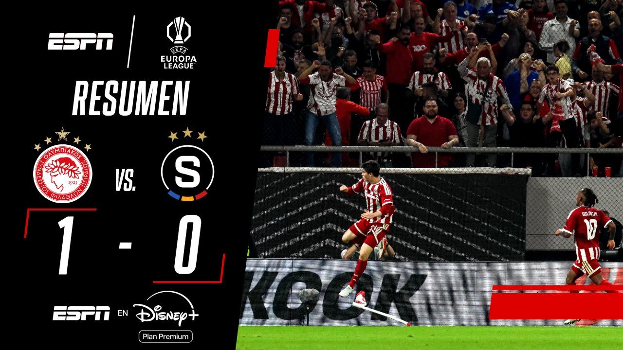 Olympiakos le ganó a Sparta Praga y tiene puntaje ideal en la Europa League
