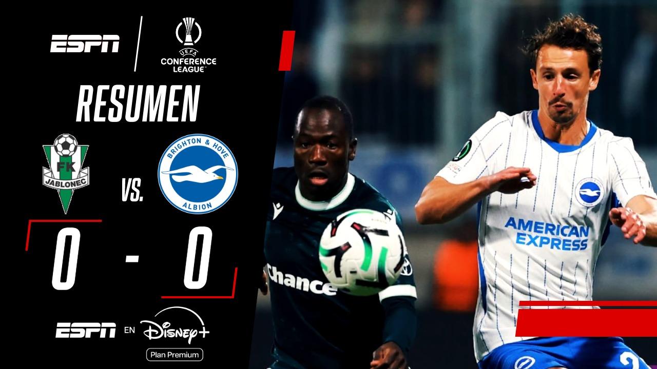 ¡Varias opciones y poco acierto! Empate a 0 entre Jablonec y Brighton en la Liga Coferencia