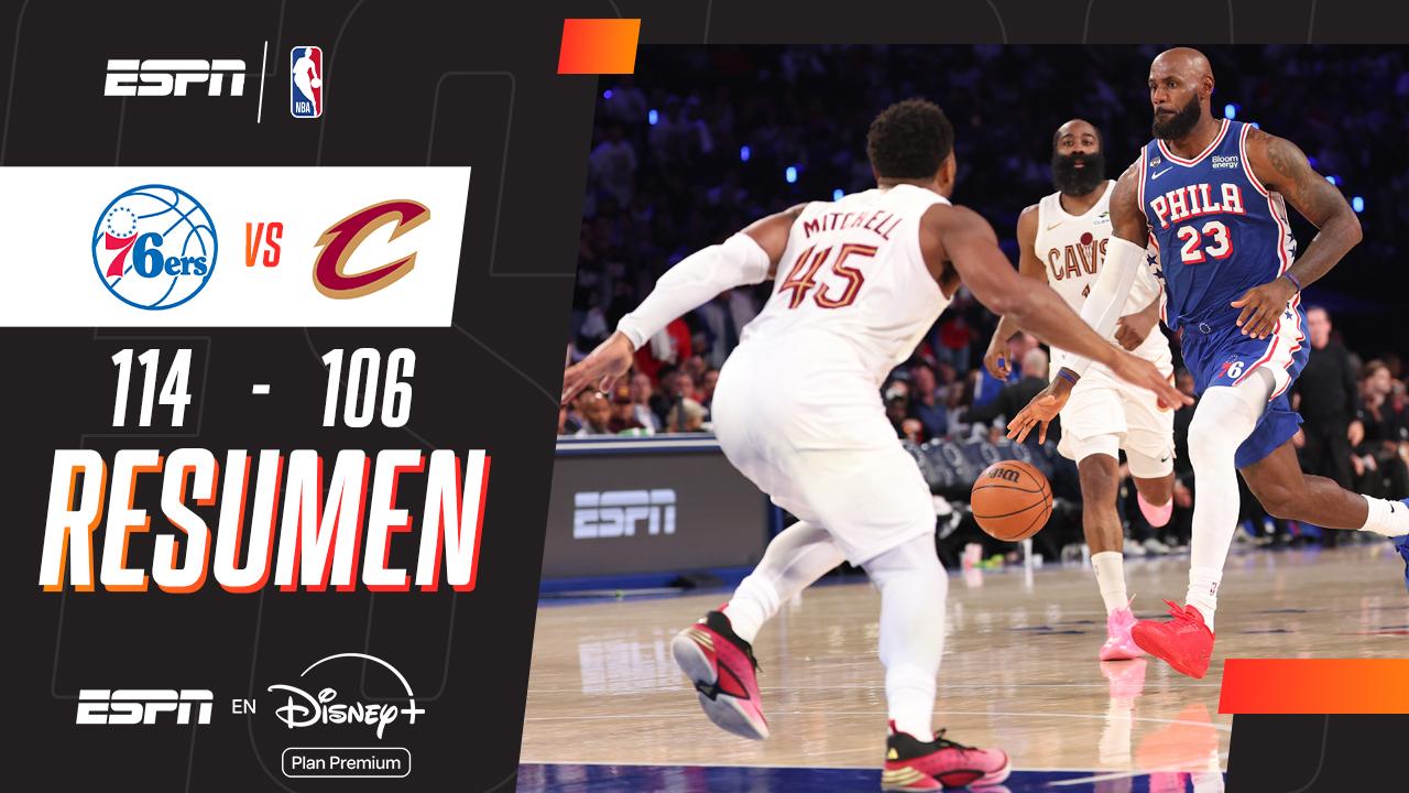 Los 76ers de Lebron James remontaron y vencieron a los Cavaliers