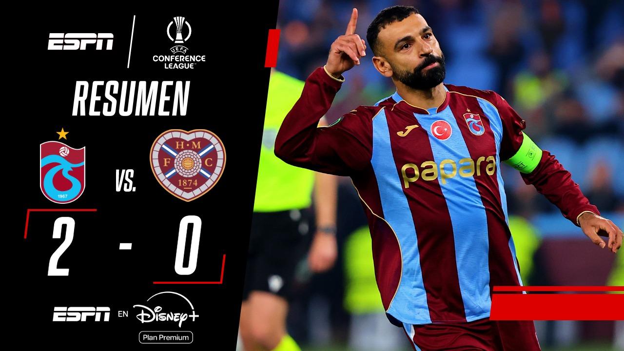 Con un gol y asistencia de Salah, Trabzonspor venció por 2-0 al Hearts