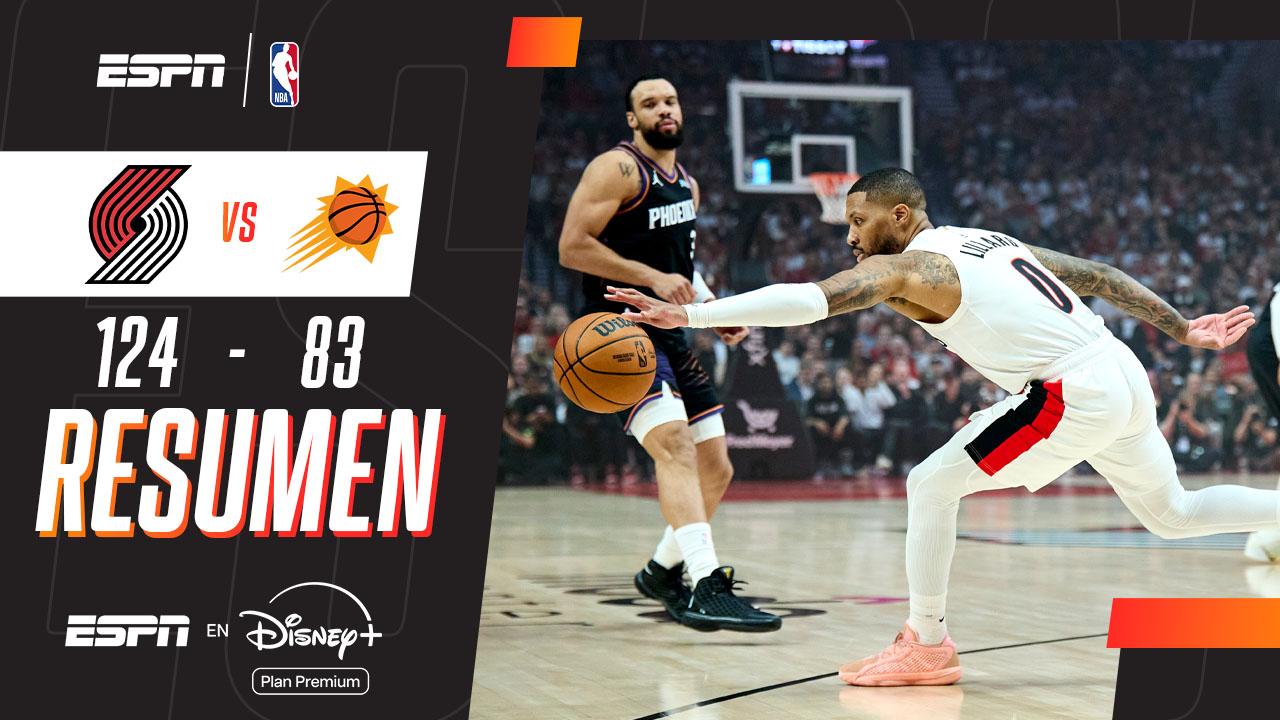 Damian Lillard comandó el triunfo de Blazers sobre Suns