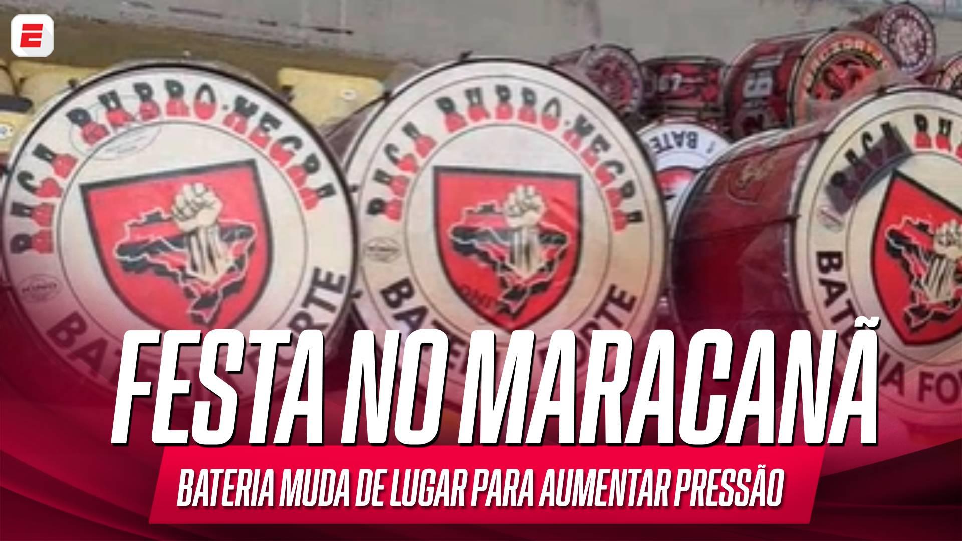 Baterias das organizadas do Flamengo ficarão em setor mais baixo da Norte do Maracanã contra o Estudiantes