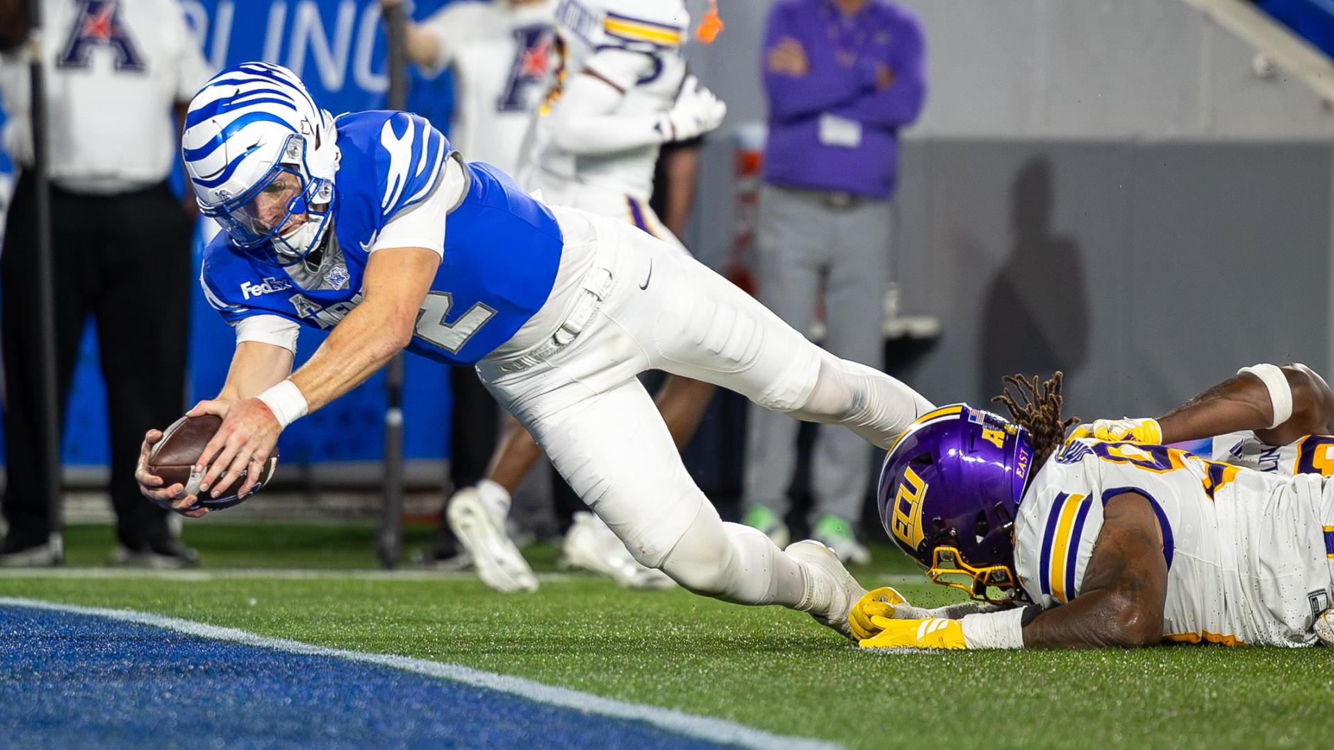 Marcus Stokes has 5 total TDs after halftime, Memphis rallies to beat ECU 34-31 in OT