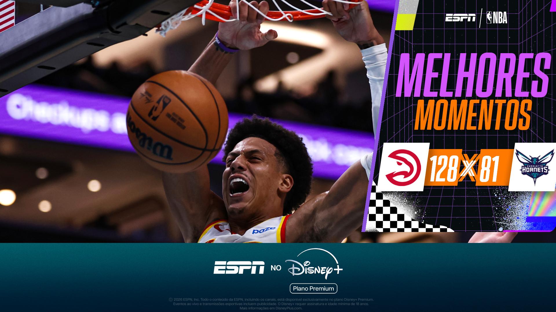 Hawks domina Hornets fora de casa e emenda segunda vitória seguida na NBA; VEJA como foi