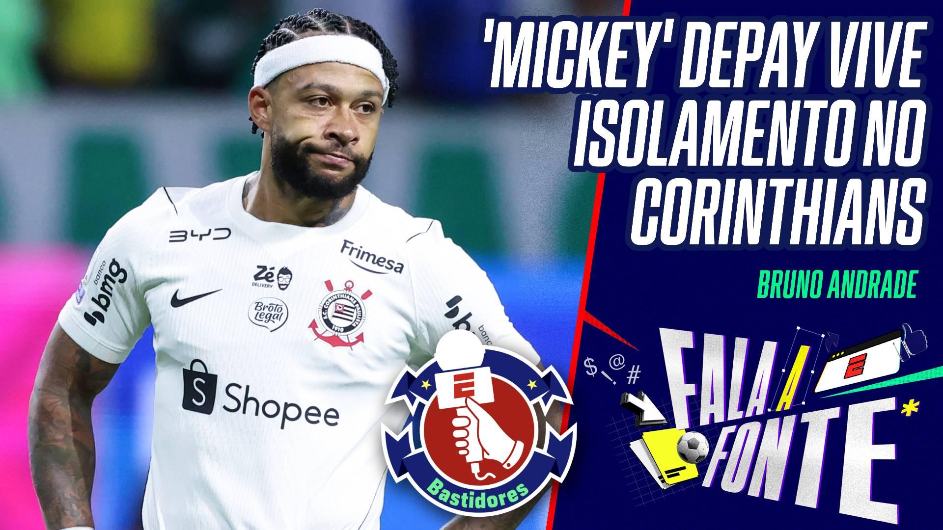 Memphis isolado no Corinthians? Bruno Andrade conta que Memphis virou 'Mickey' nos bastidores e até Seedorf percebeu isolamento