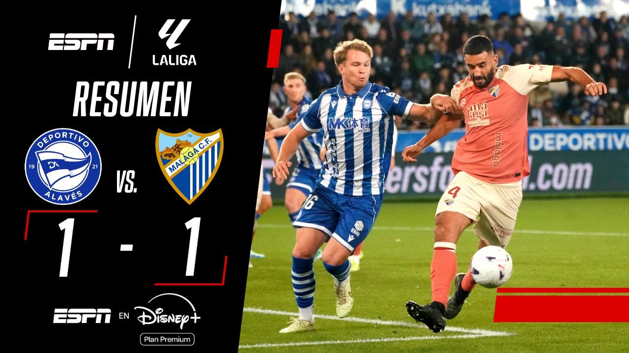Sobre el final, Alavés rescató un punto ante Málaga