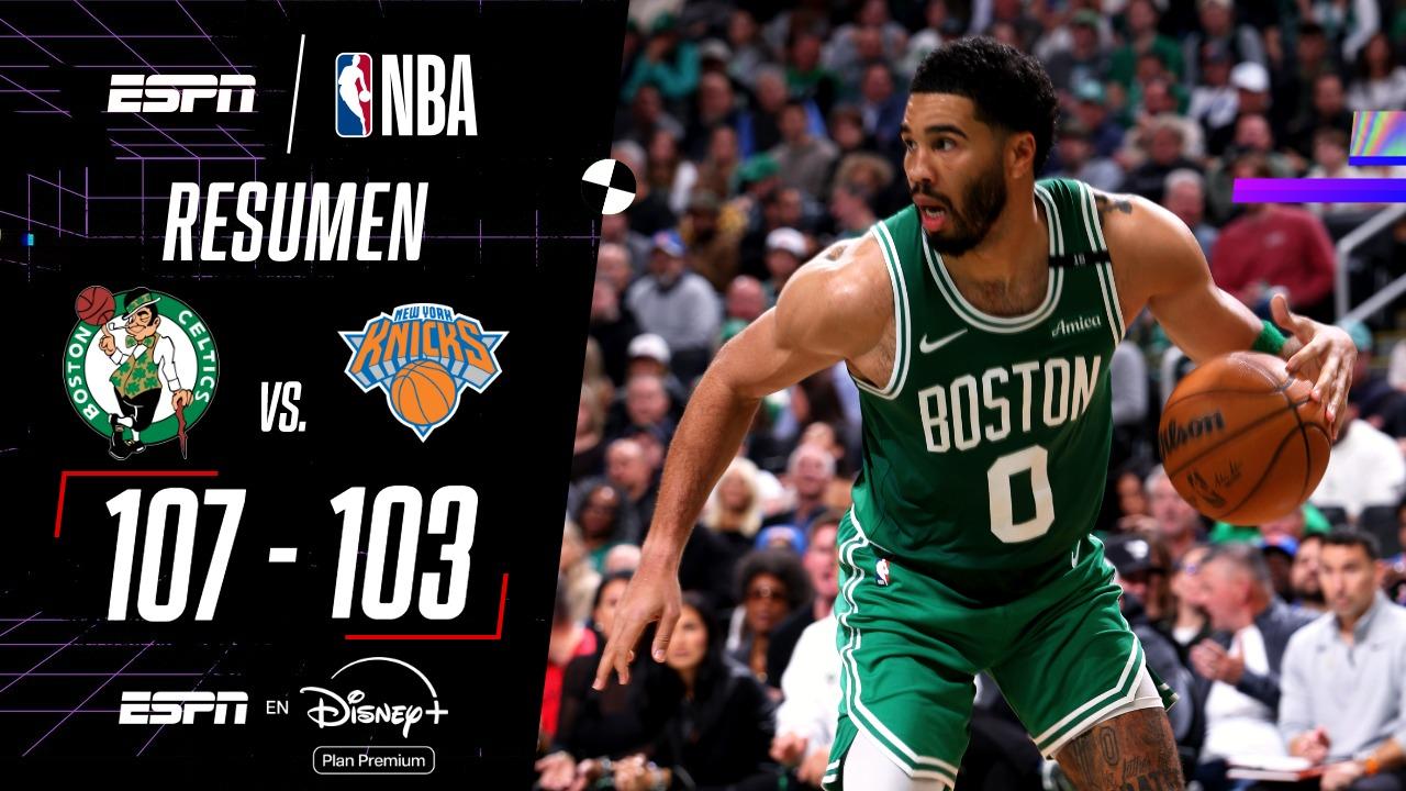 Boston superó a los últimos campeones: fue 107 a 103 frente a los Knicks