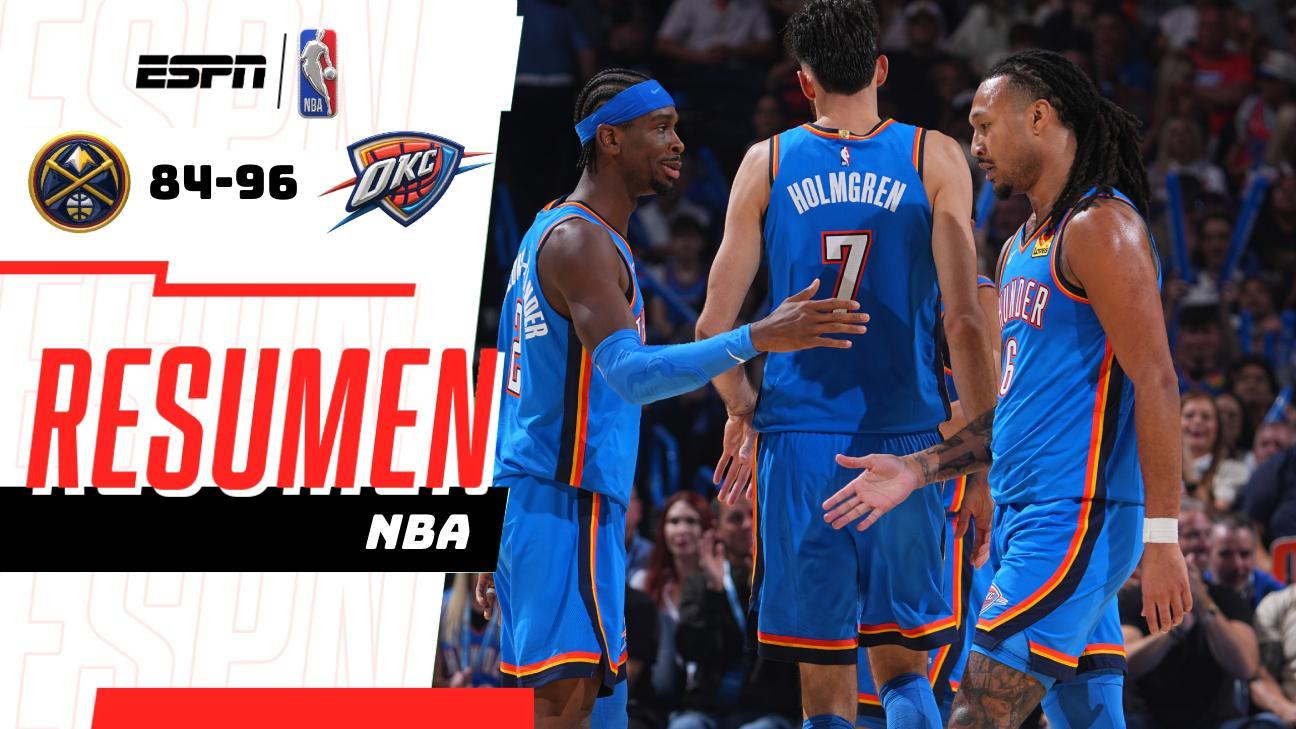 El Thunder mantiene el paso firme con triunfo 96-84 ante Nuggets