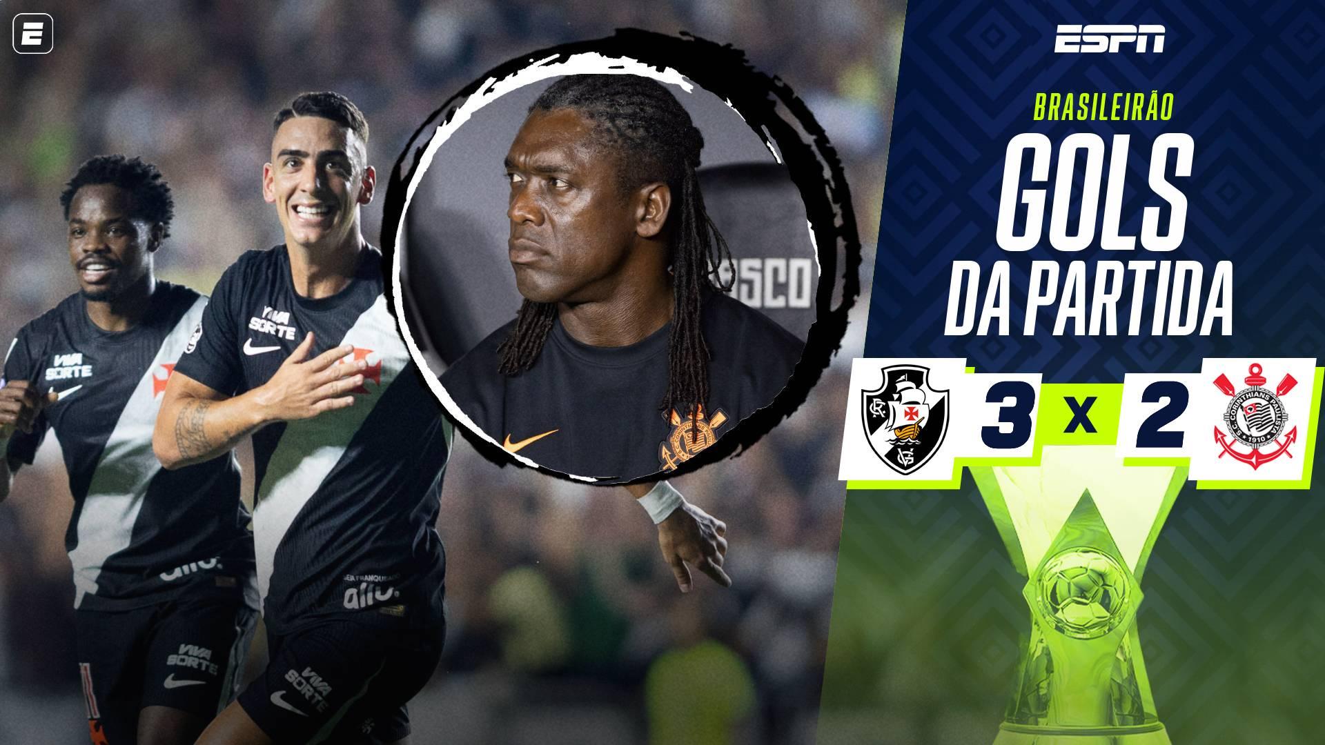 Jogaço de duas viradas! Vasco vê Corinthians reagir, mas se impõe nos acréscimos e vence confronto direto; VEJA os gols